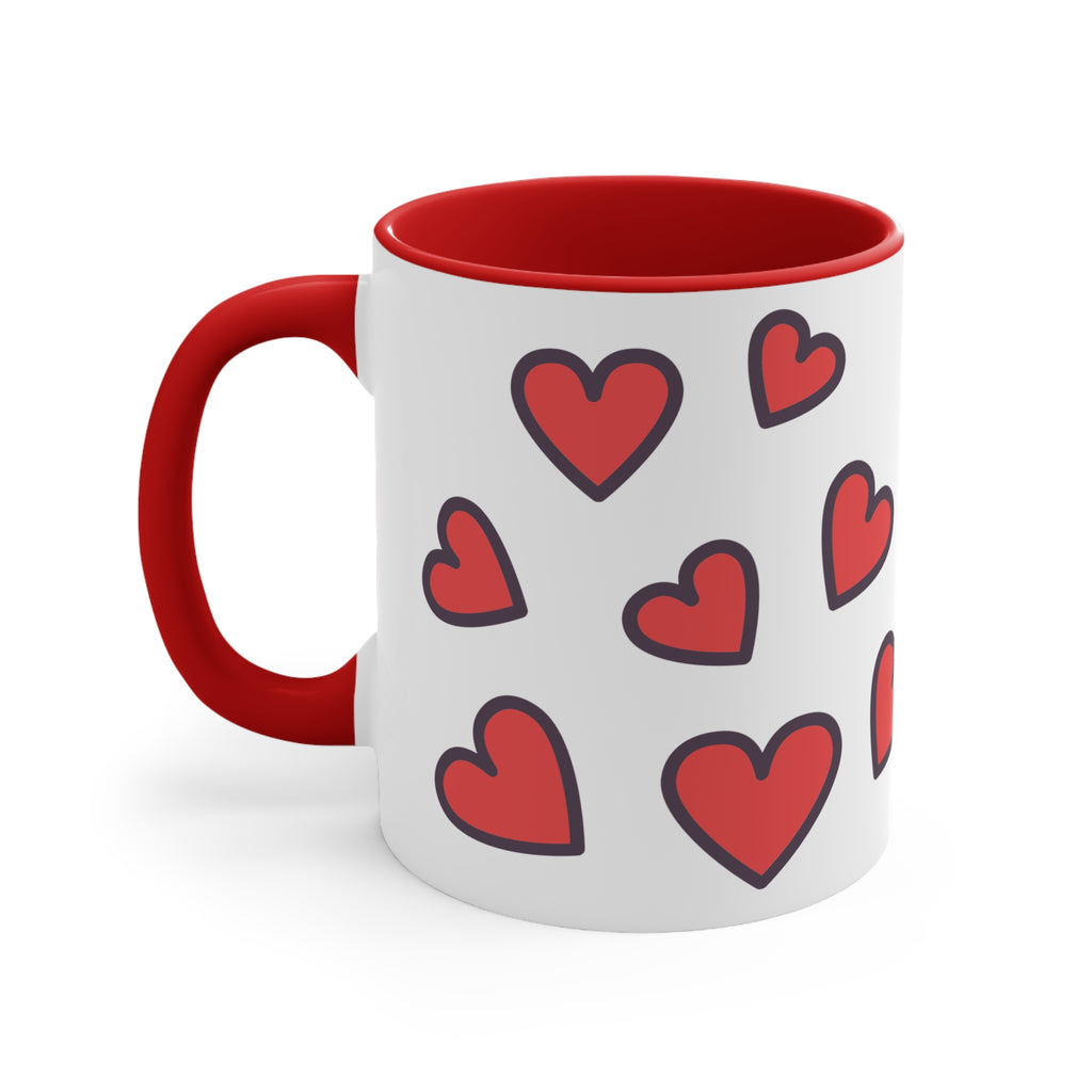 "The Couple" Love Hearts Accent Mug 11oz