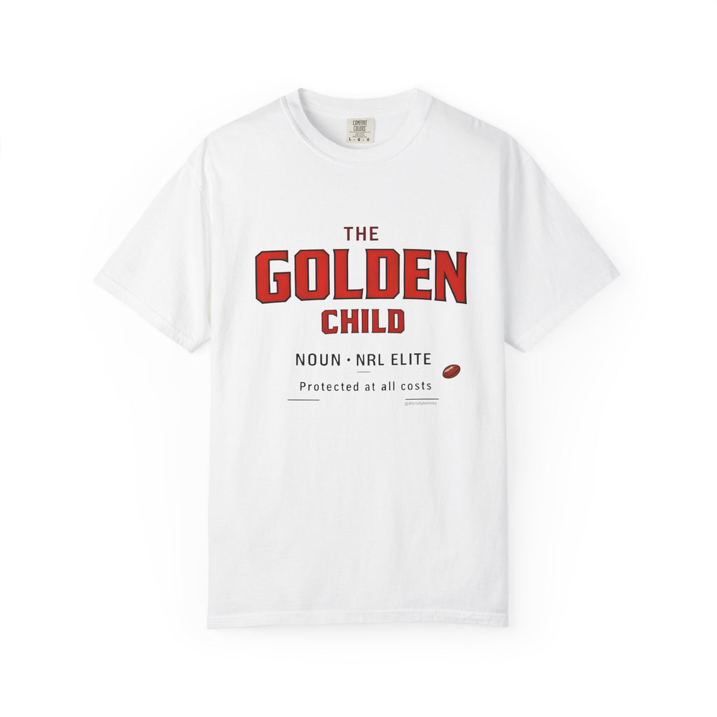 The Golden Child Graphic T-Shirt — 'The Golden Child' Sports Humour Tee with Definition Print