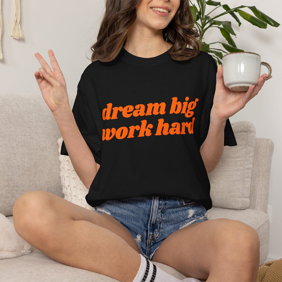 Dream Big Work Hard Inspirational T-Shirt