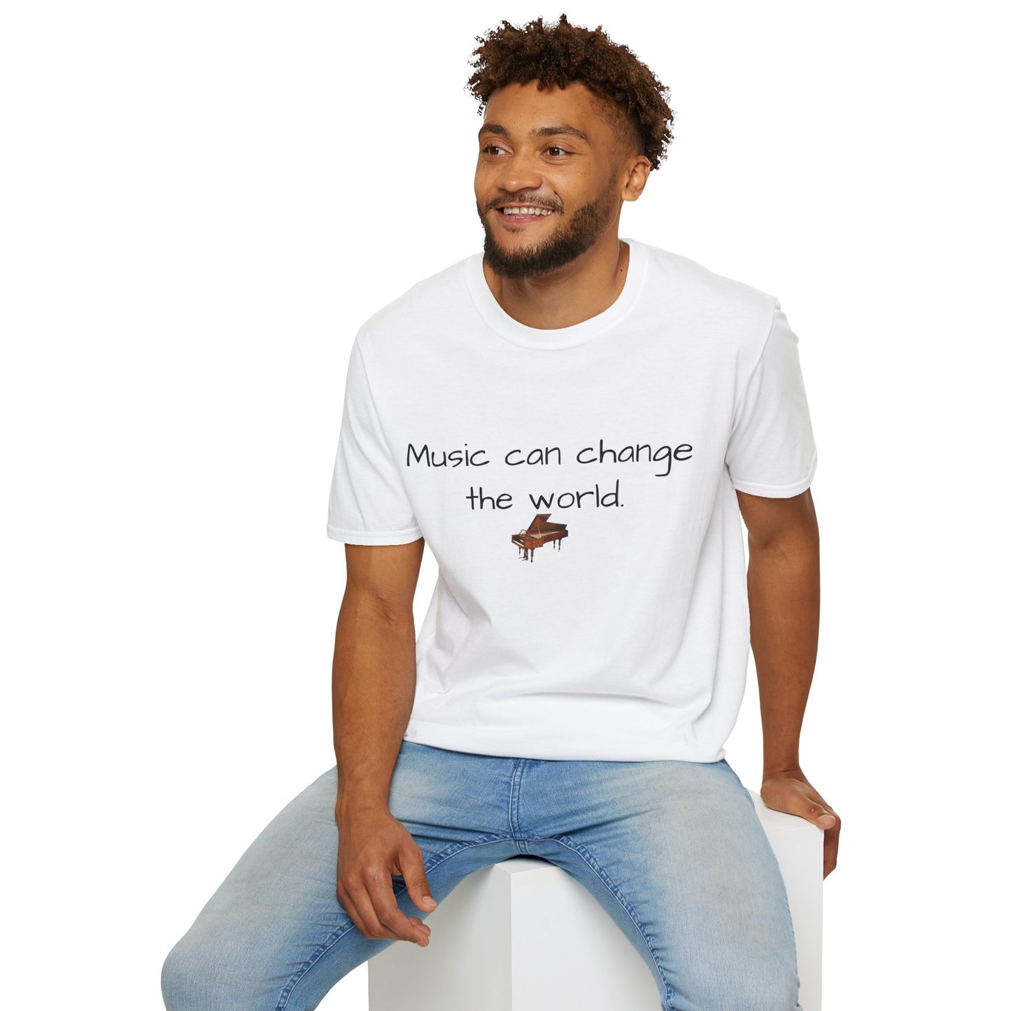 Inspirational Quote Tee, Unisex Softstyle T-Shirt, Music Lover Gift, Casual Wear
