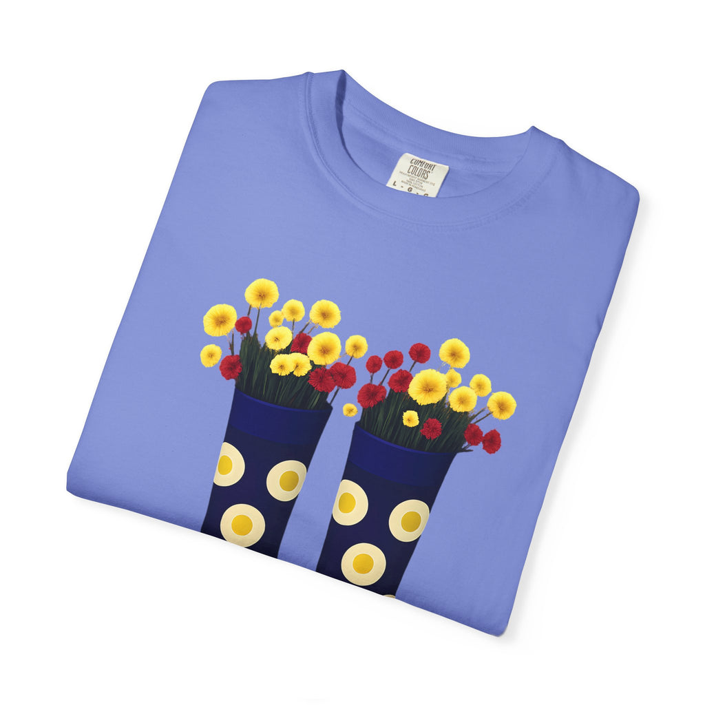 Step Into Kindness T-Shirt – Floral Rain Boot Graphic Tee