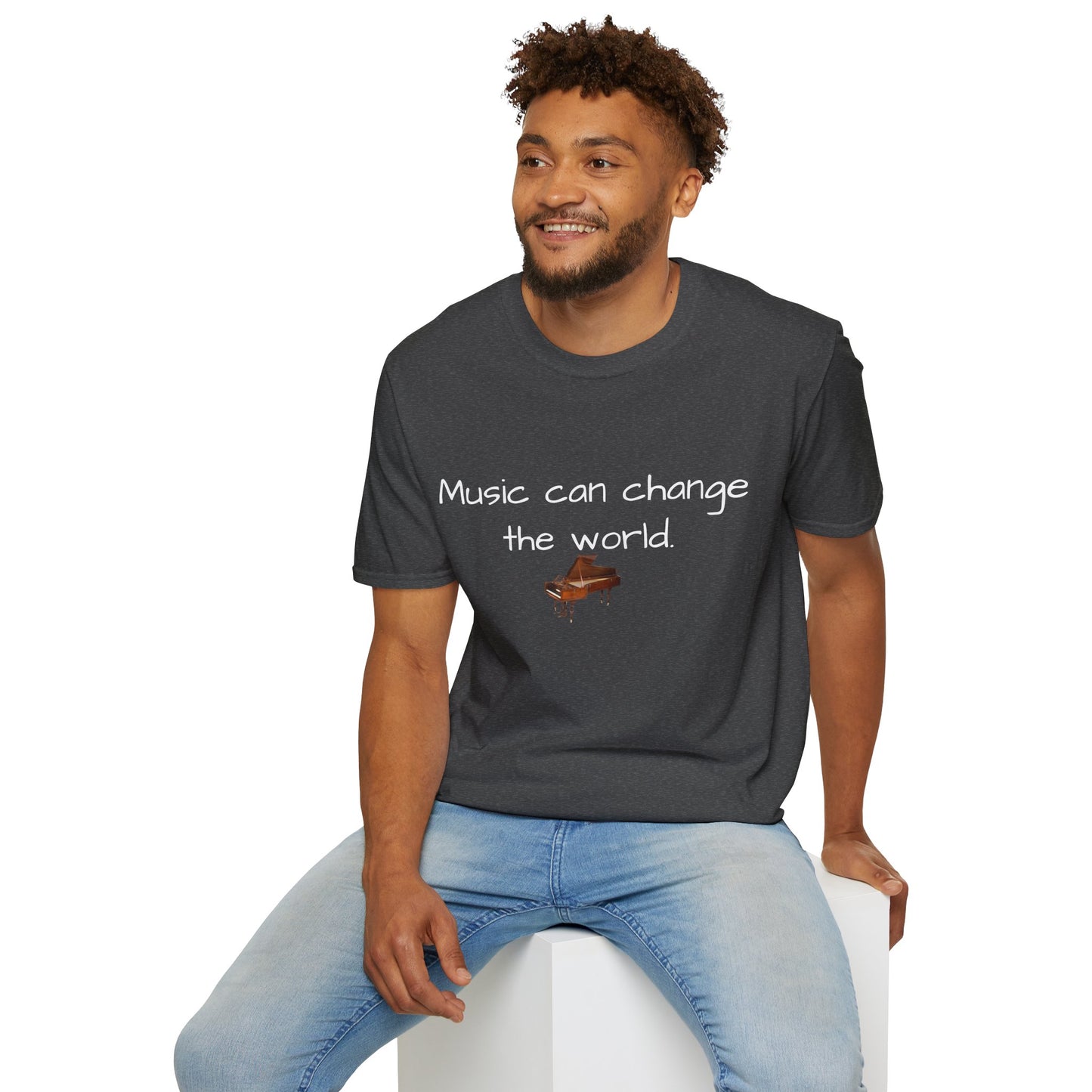 Inspirational Quote Tee, Unisex Softstyle T-Shirt, Music Lover Gift, Casual Wear
