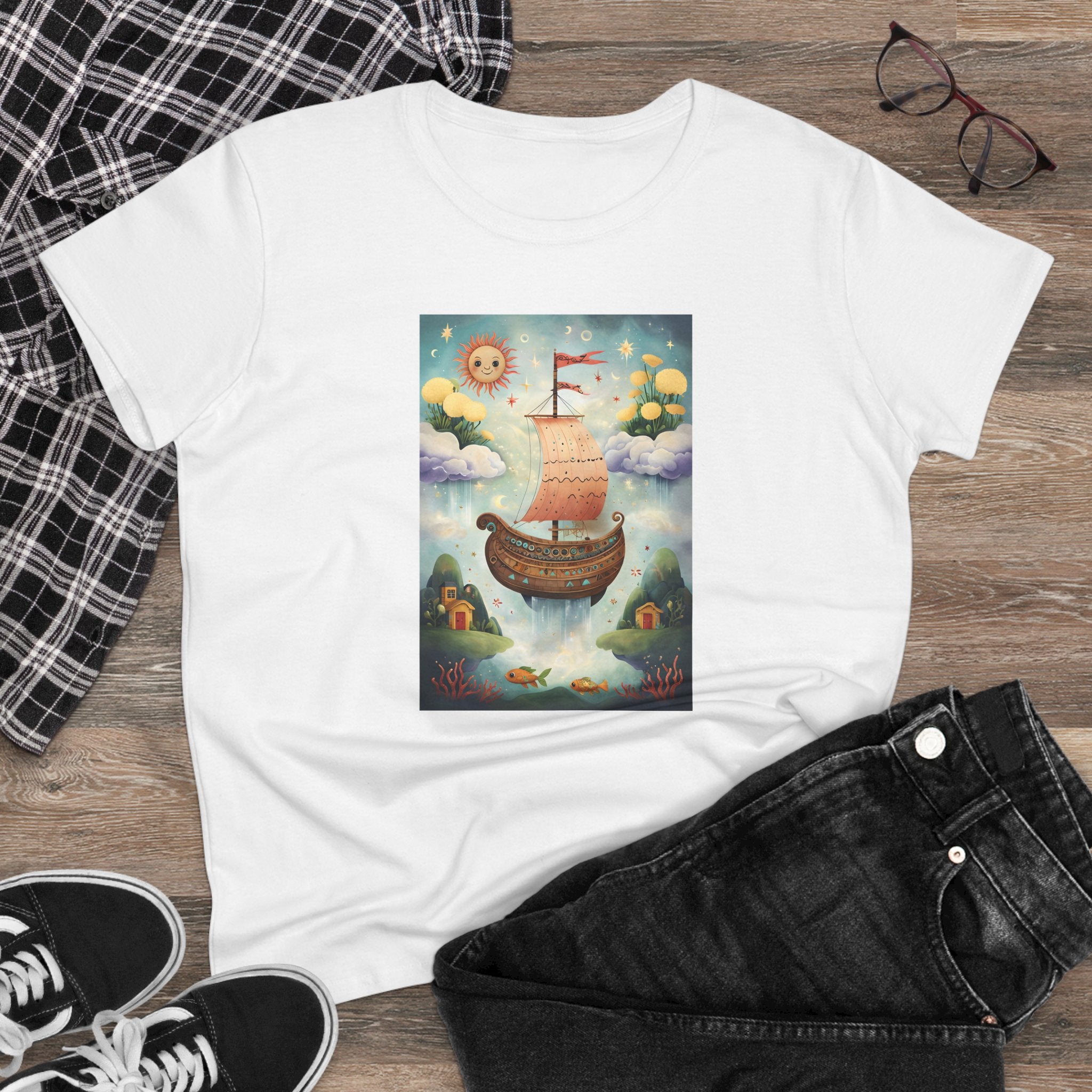 Whimsical Daydreams Tee, Casual Summer Shirt, Gift for Dreamers, Travel Vibes Tee, Inspirational Quote Top