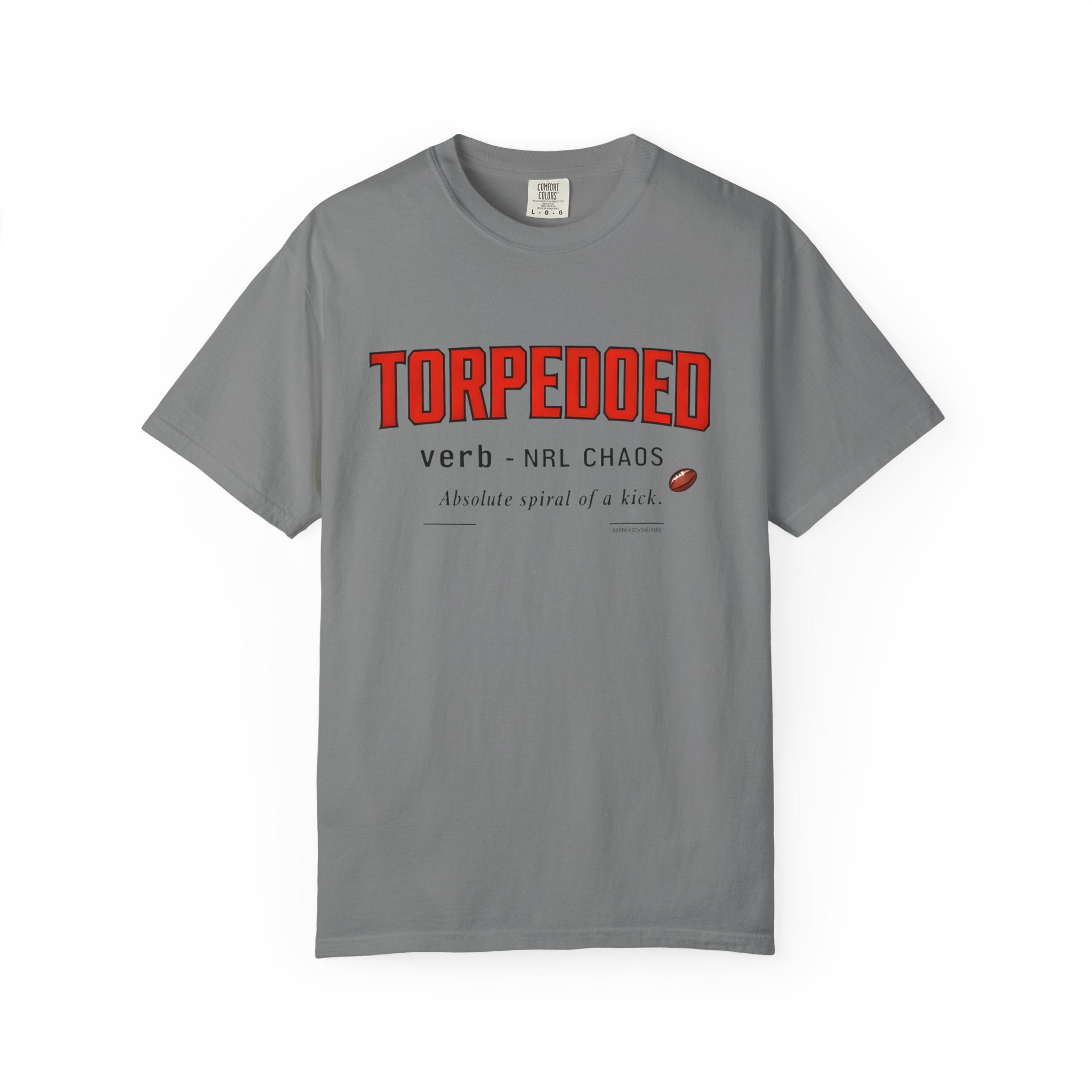 Torpedoed Graphic T-Shirt — 'Torpedoed' Sports Humour Tee with Definition Print