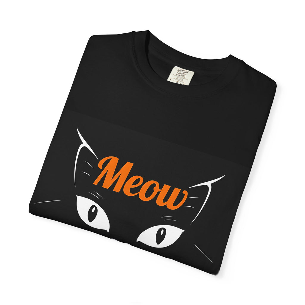 Cat Face T-Shirt — "Meow Never" Graphic Tee