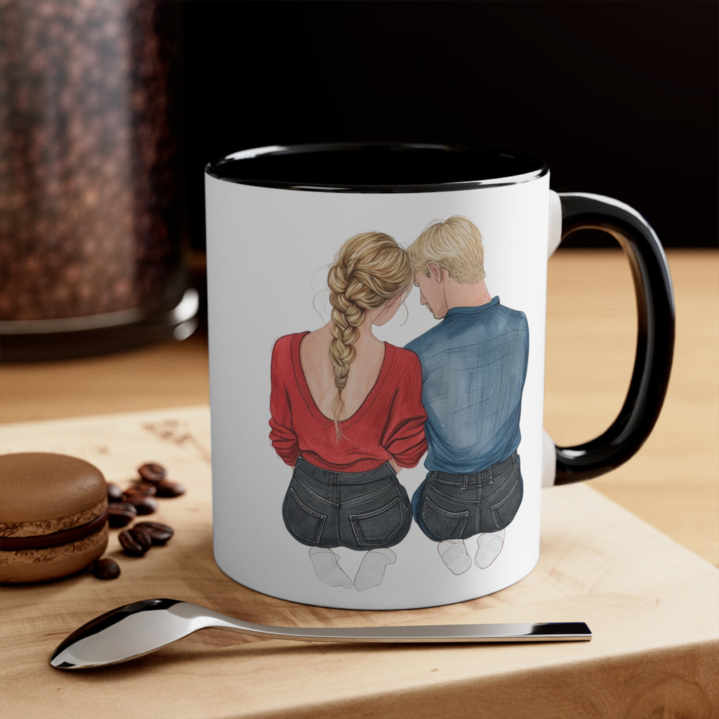 "The Couple" Noughts & Crosses Accent Mug  11oz
