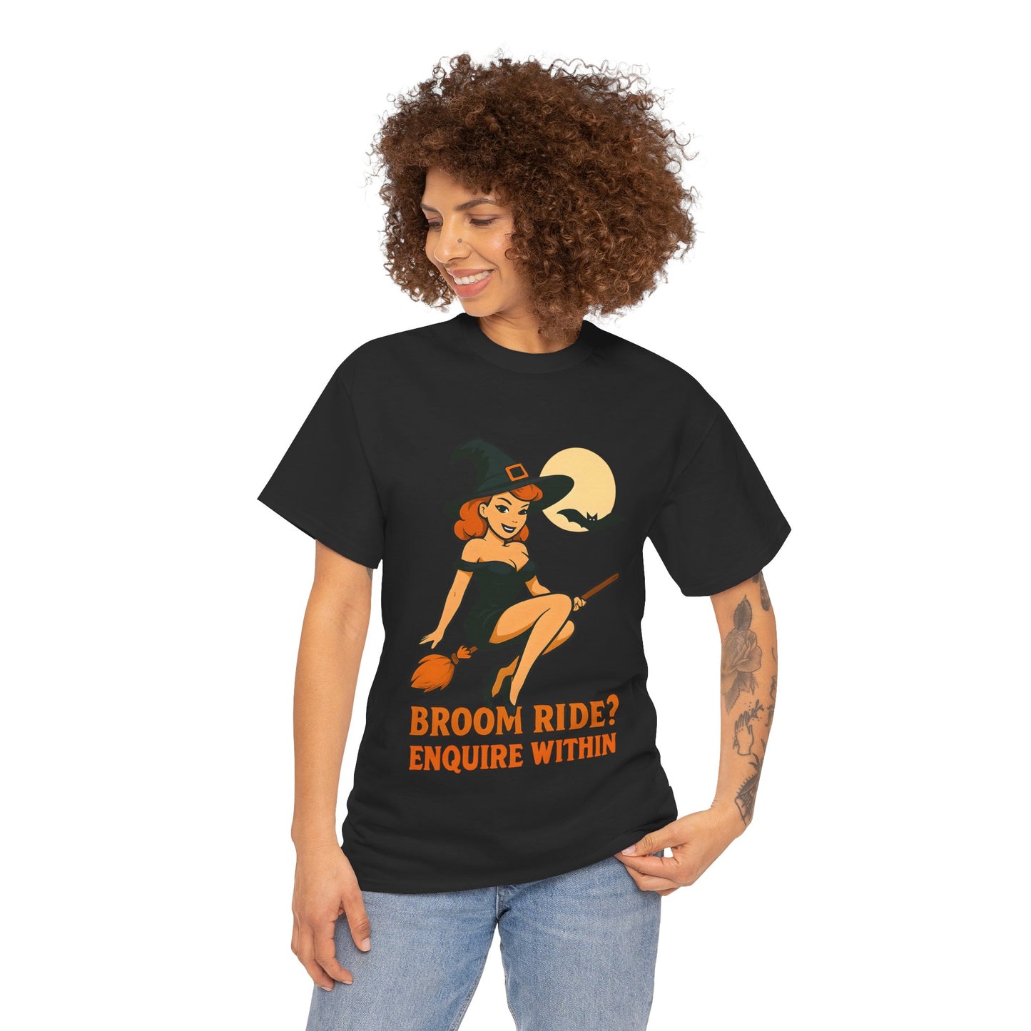 Halloween Witch Tee, Unisex Cotton T-Shirt, Spooky Apparel, Cute Halloween Shirt, Witchy Gifts, Fun Costume Top