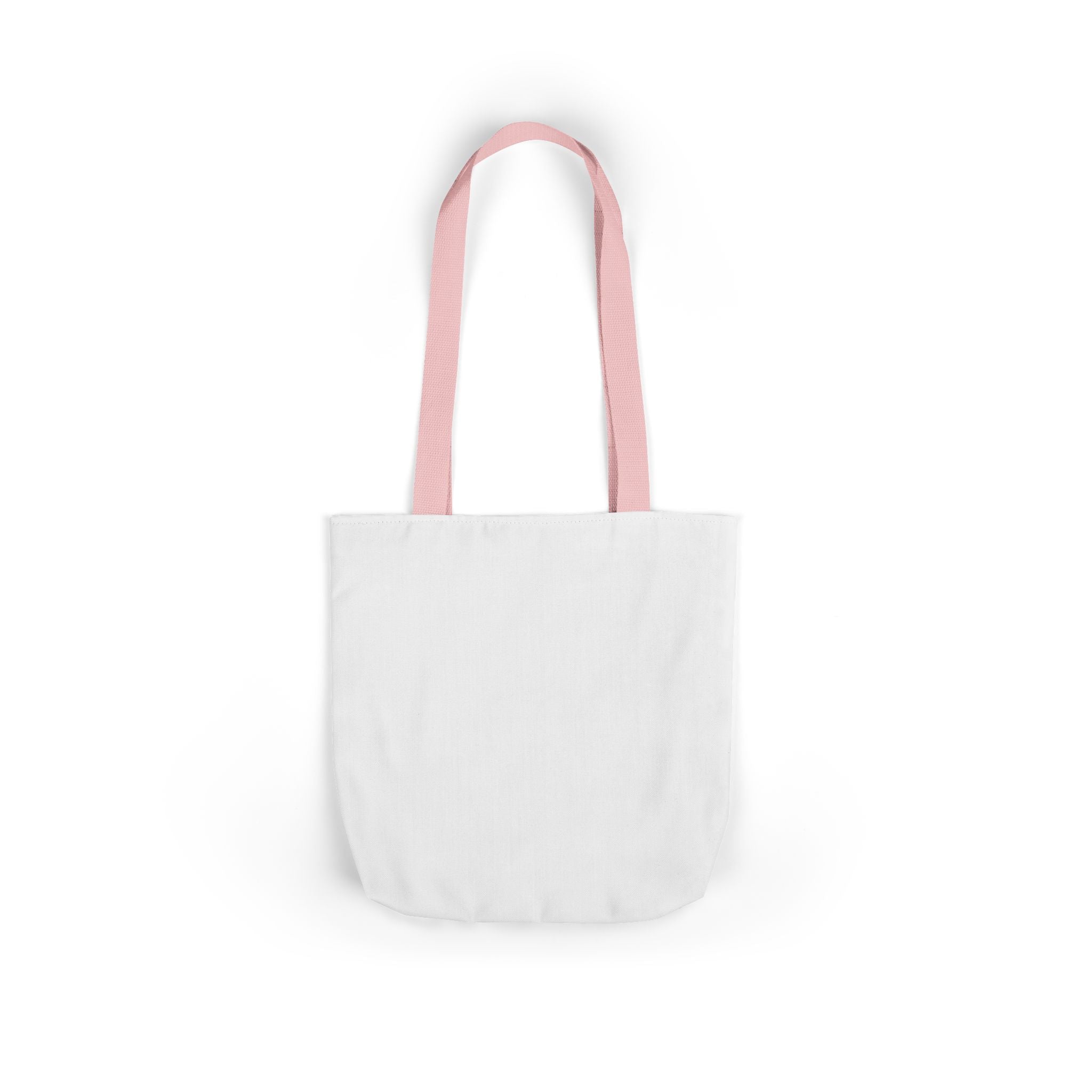 Bunny canvas tote bag with pink strap and white front panel featuring a rabbit