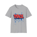 Red Peace Graffiti T-Shirt Ladies — Paint Drip Streetwear Tee