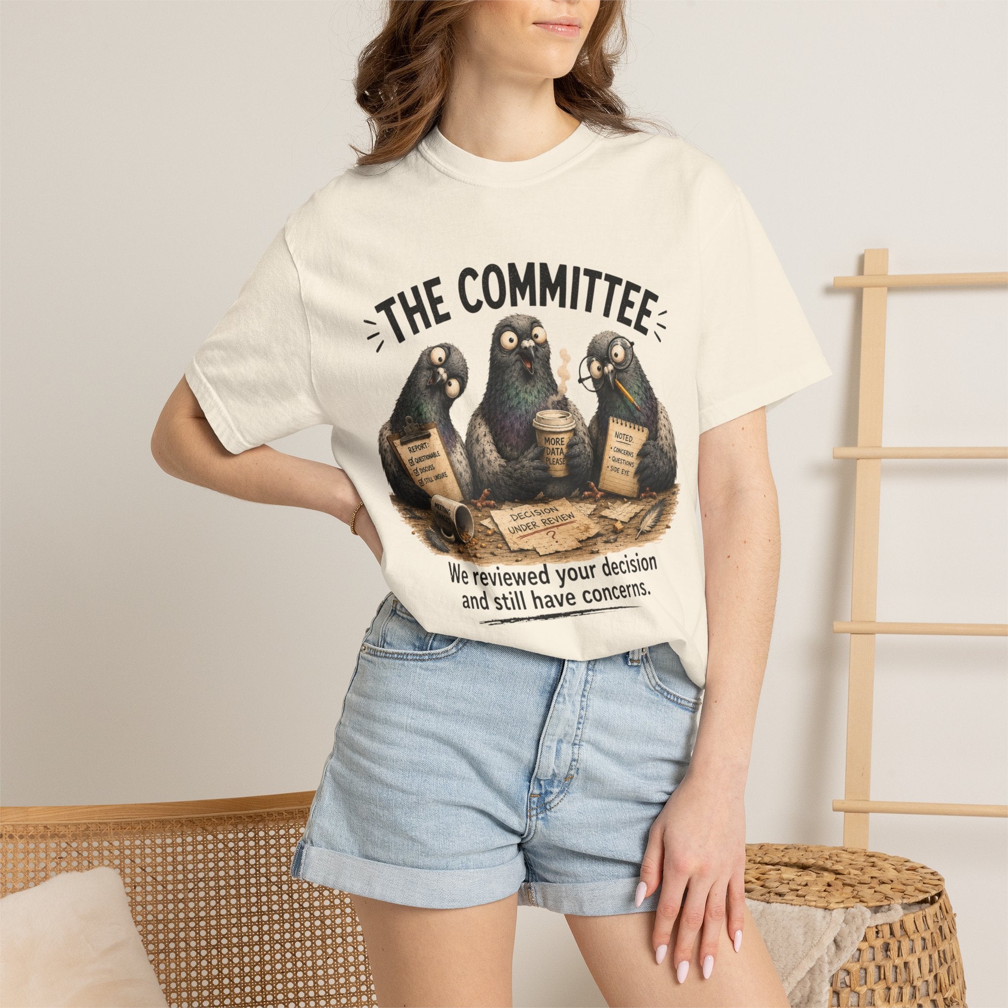 The Committee T-Shirt — Funny Pigeon Reviewers Graphic Tee