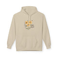 Sand floral bee hoodie with kangaroo pocket and drawstring hood