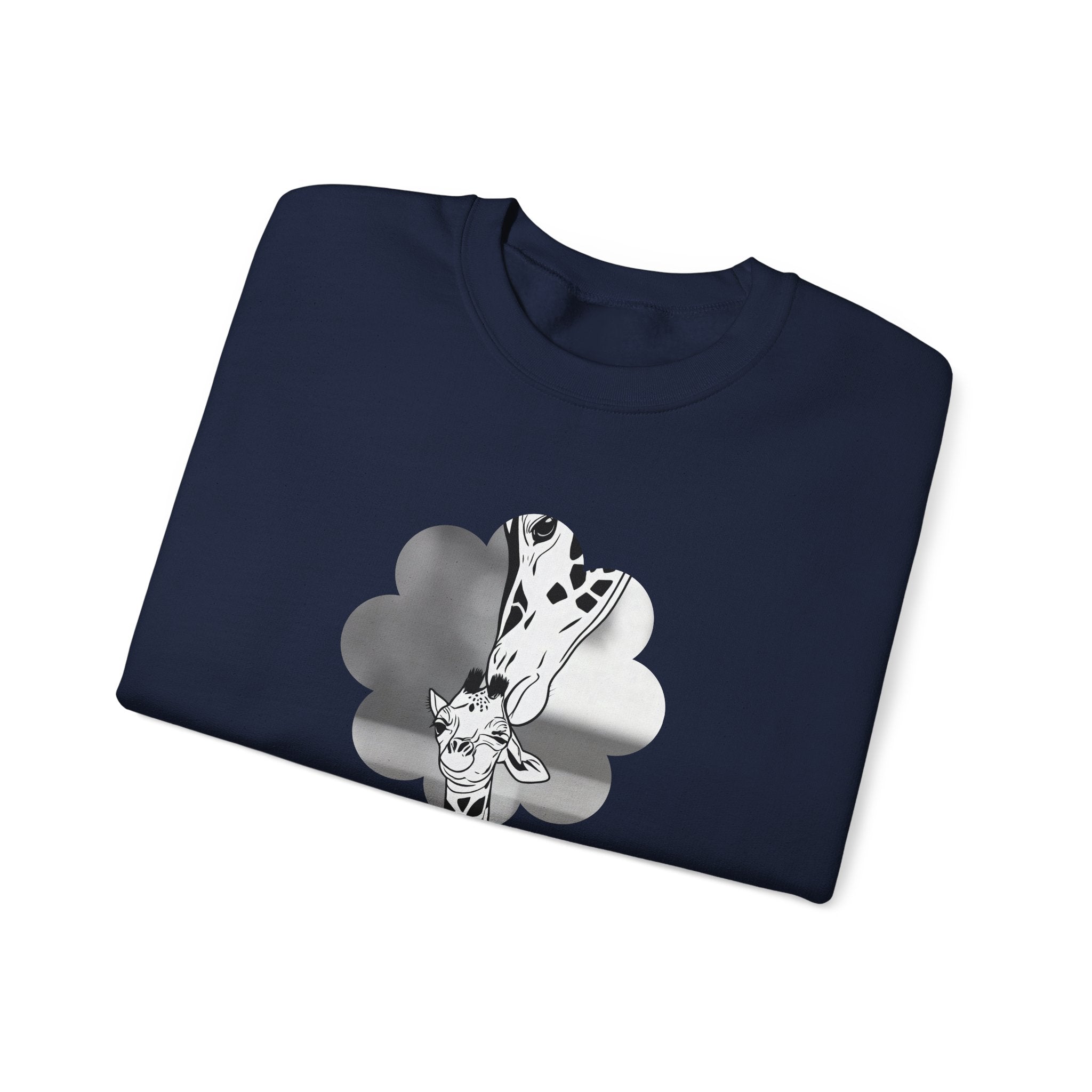 Crewneck Sweatshirt — Cute as a Button Giraffe Graphic