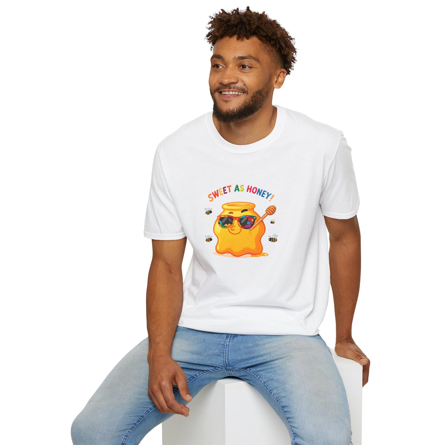 Sweet as Honey Unisex T-Shirt - Cute Graphic Tee, Casual Wear, Gift for Friends, Summer Fashion, Bee Lovers Gift