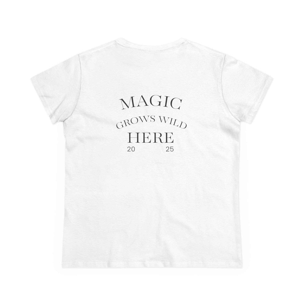 Whimsical Magic Grows Women's Tee, Unique Cotton T-Shirt, Wild Nature Graphic Shirt, Witchy Gift, Surreal Image