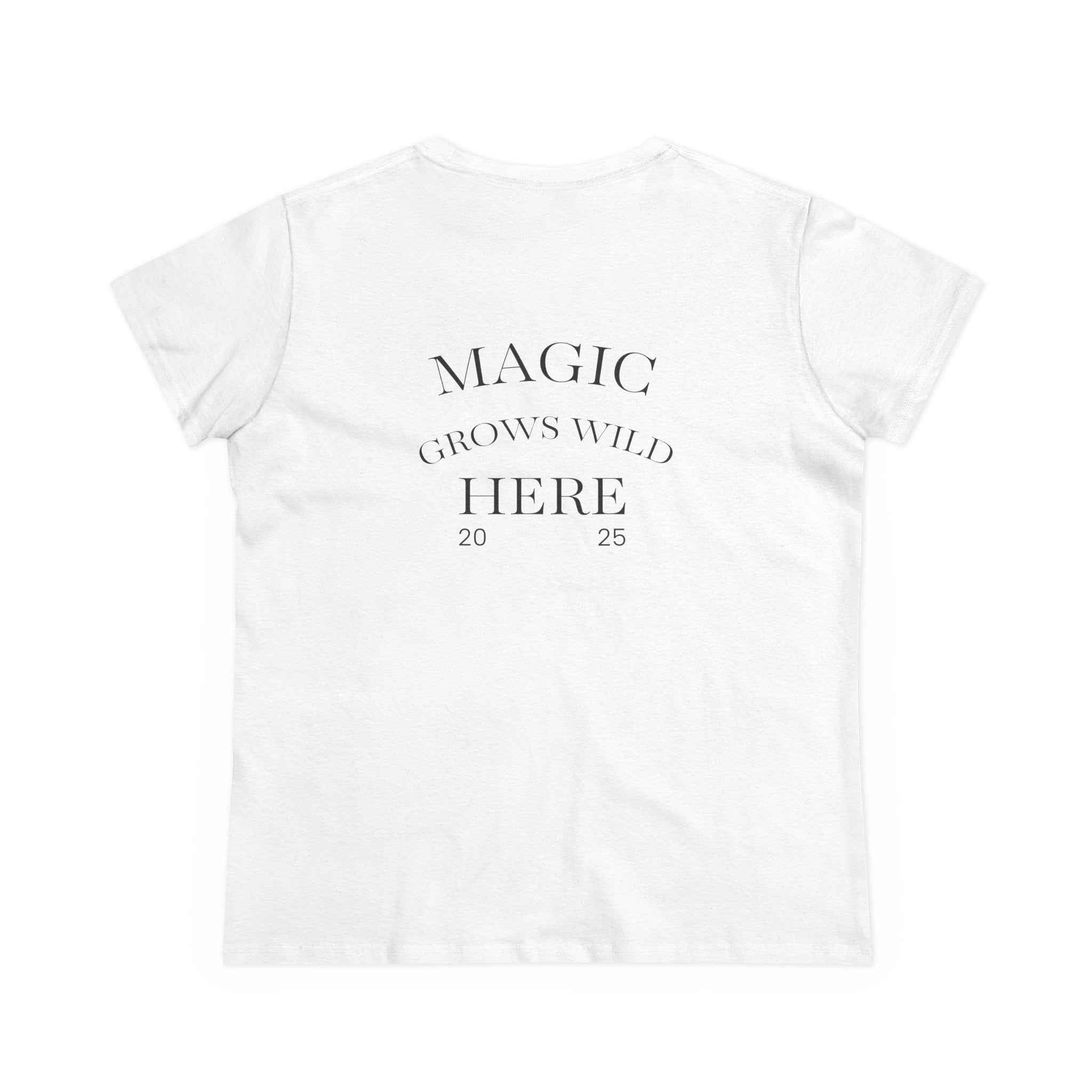Whimsical Magic Grows Women's Tee, Unique Cotton T-Shirt, Wild Nature Graphic Shirt, Witchy Gift, Surreal Image