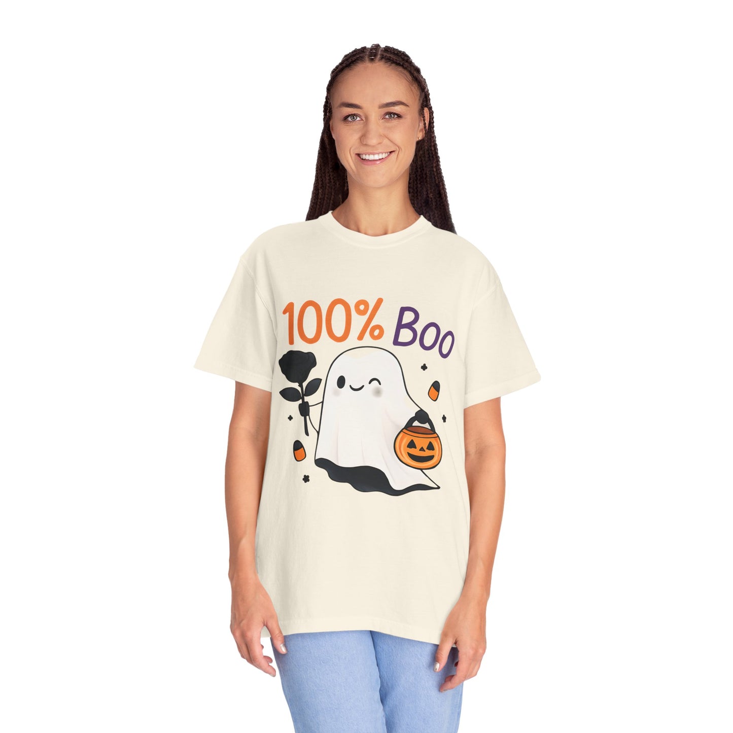 100% Boo Ghost T-Shirt for Halloween, Unisex Tee for Trick or Treating, Spooky Season Apparel, Cute Halloween Outfit, Gifts for [...]