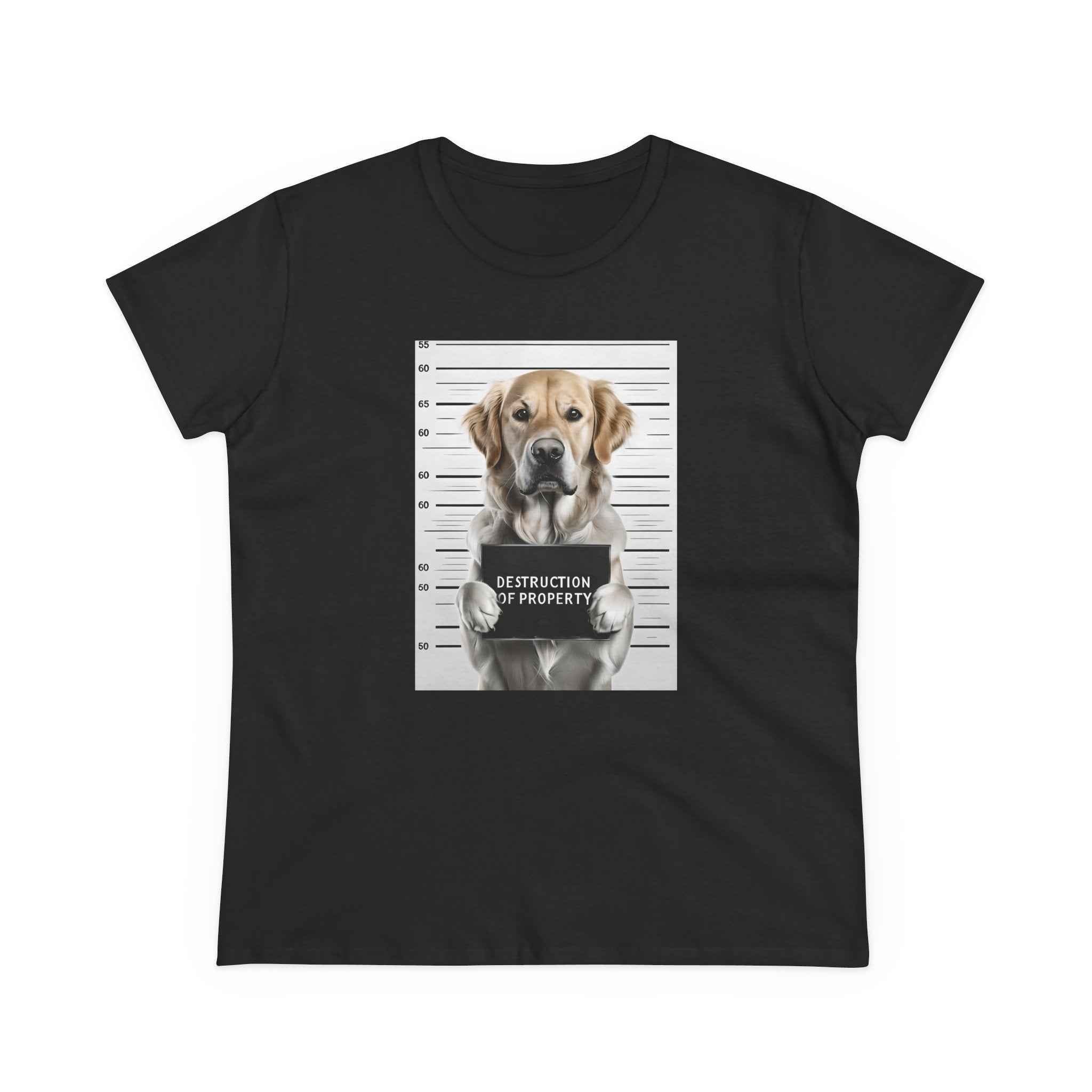 Playful Dog Mugshot Tee for Animal Lovers, Funny Shirt, Gift for Dog Moms, Pet Lovers Apparel, Cute Cotton Tee