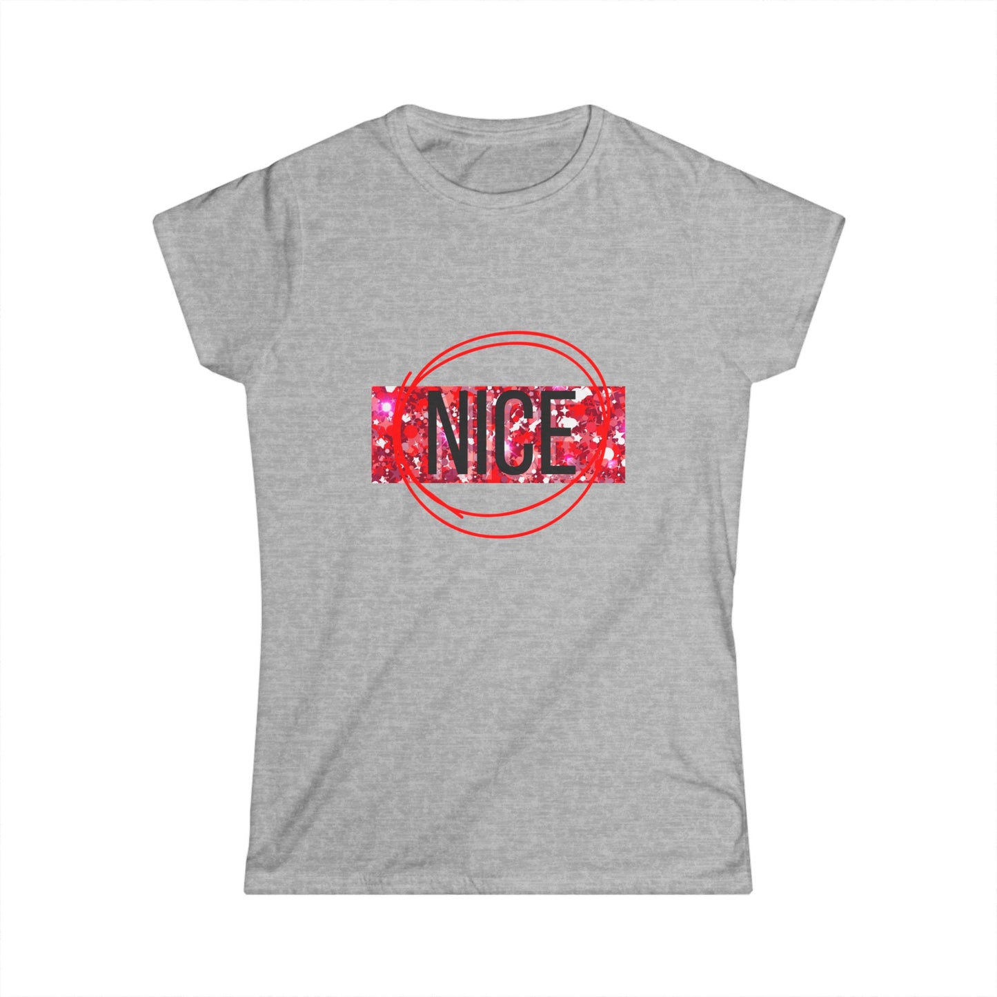 Women's Tee — 'Nice' Front / 'Naughty' Back Holiday Graphic Shirt