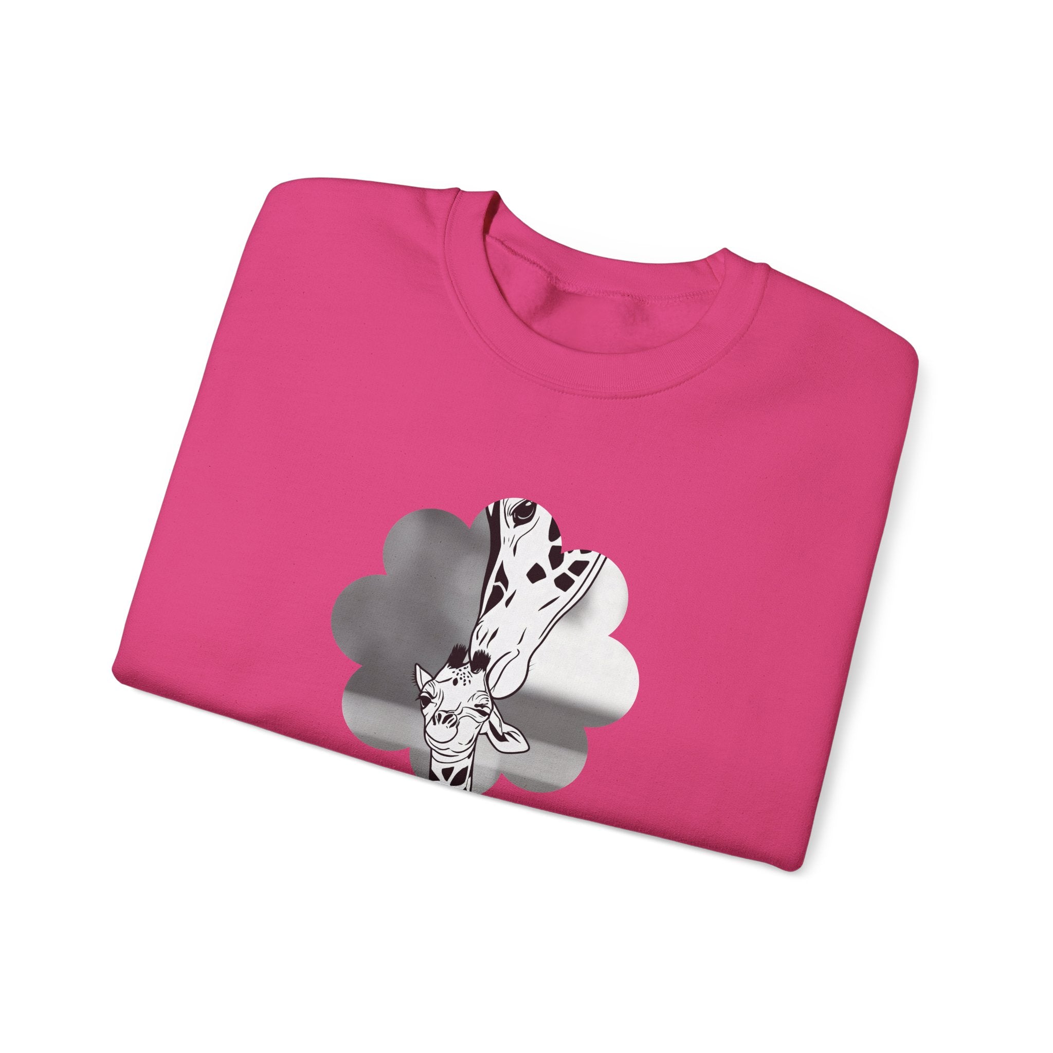 Crewneck Sweatshirt — Cute as a Button Giraffe Graphic