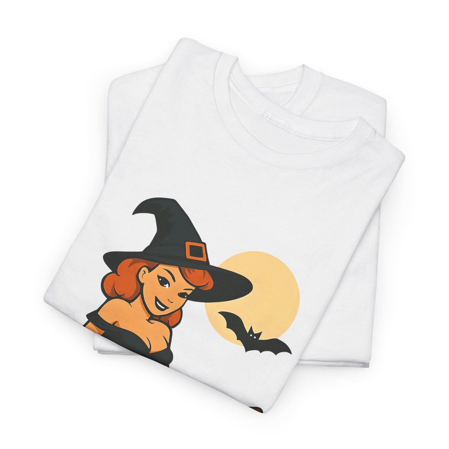 Halloween Witch Tee, Unisex Cotton T-Shirt, Spooky Apparel, Cute Halloween Shirt, Witchy Gifts, Fun Costume Top