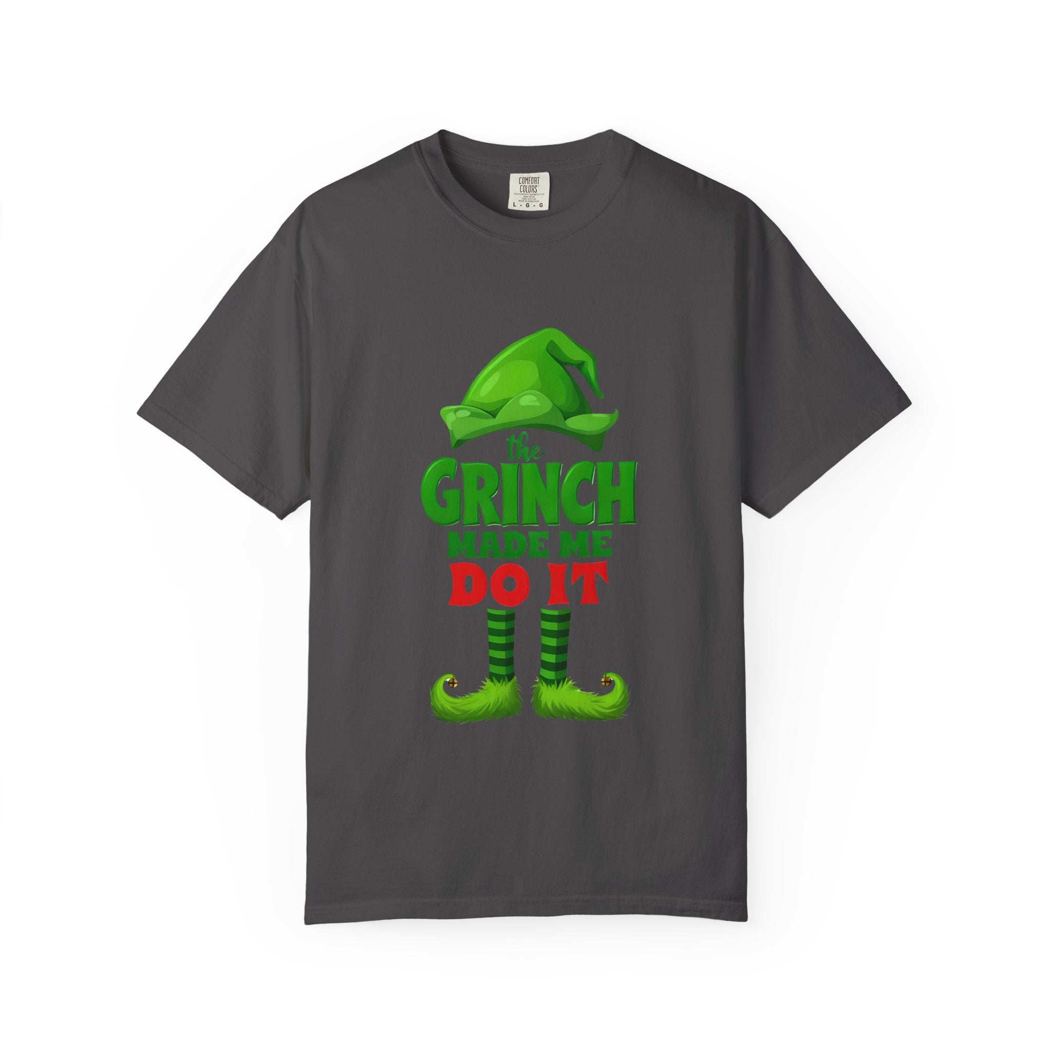 Unisex graphite t-shirt with centered green Grinch graphic and red DO IT text