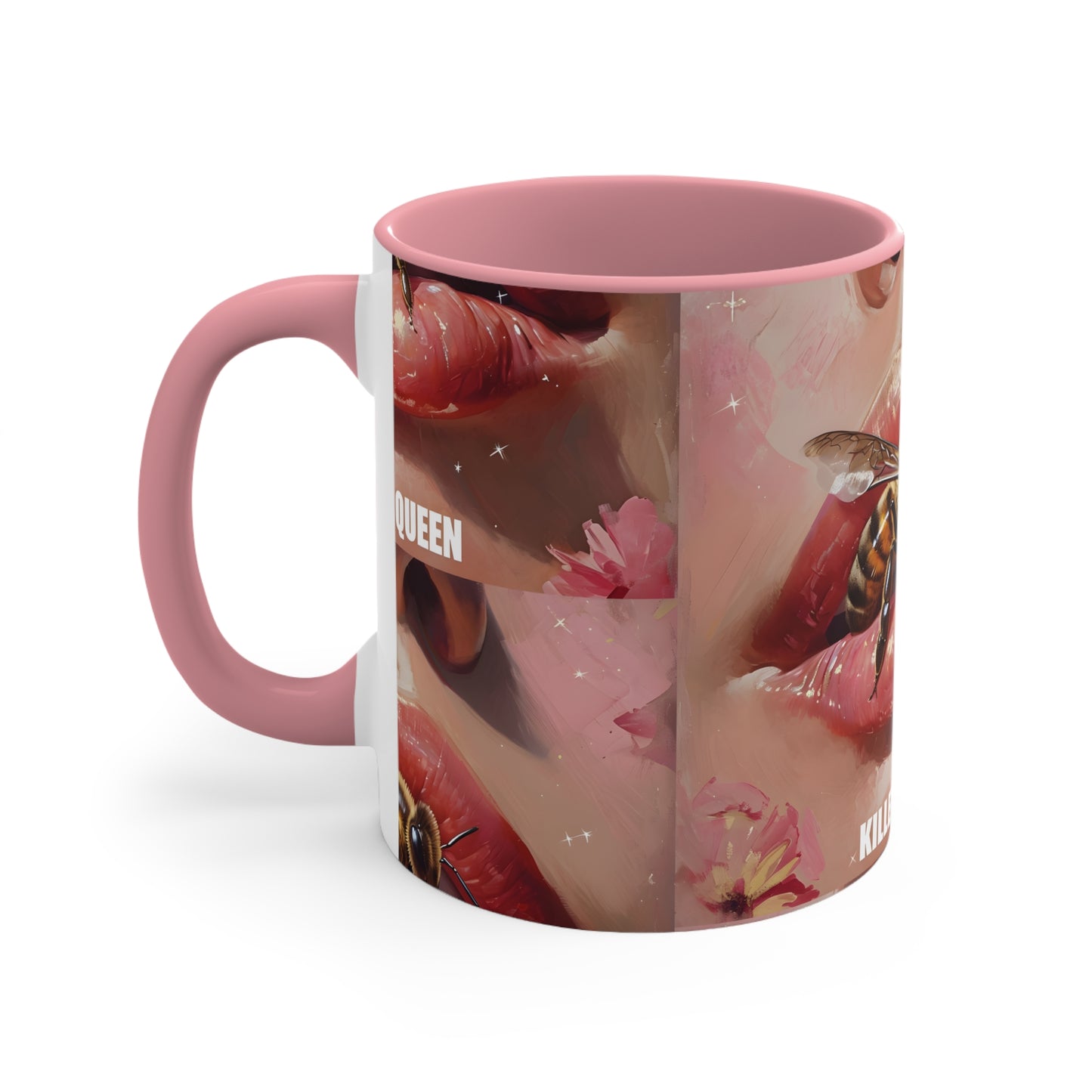 Surreal Killer Queen Bee Coffee Mug, Colorful Art Mug, 11oz Accent Mug, Unique Gifts, Home Decor, Bee Lover Gift, Artistic Drinkware