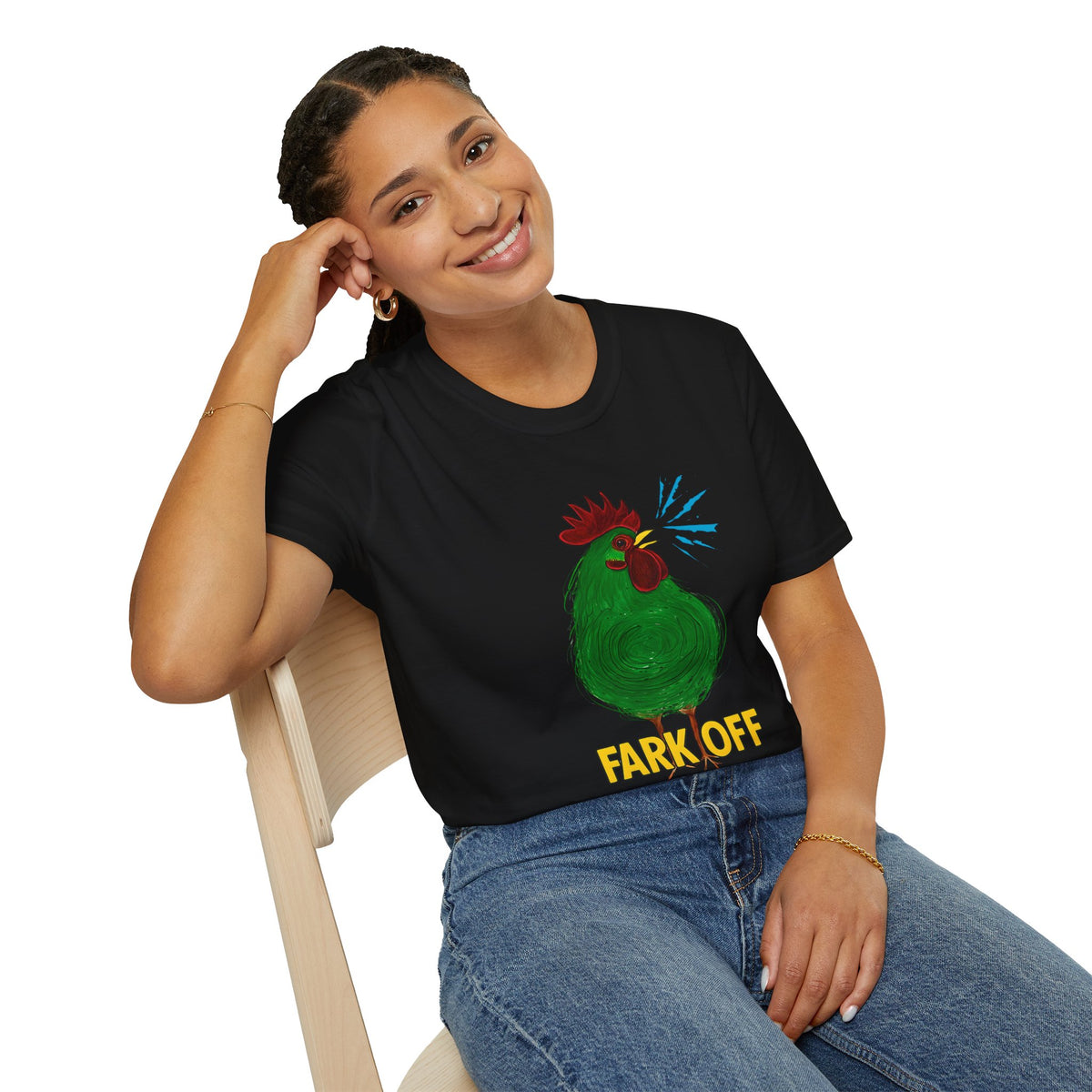 Funny Chicken Graphic T-Shirt, Humor Tee, Farm-Inspired Apparel