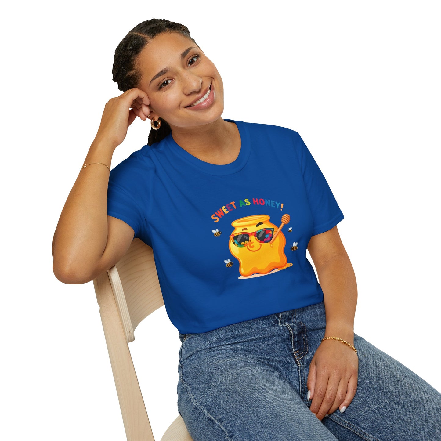 Sweet as Honey Unisex T-Shirt - Cute Graphic Tee, Casual Wear, Gift for Friends, Summer Fashion, Bee Lovers Gift