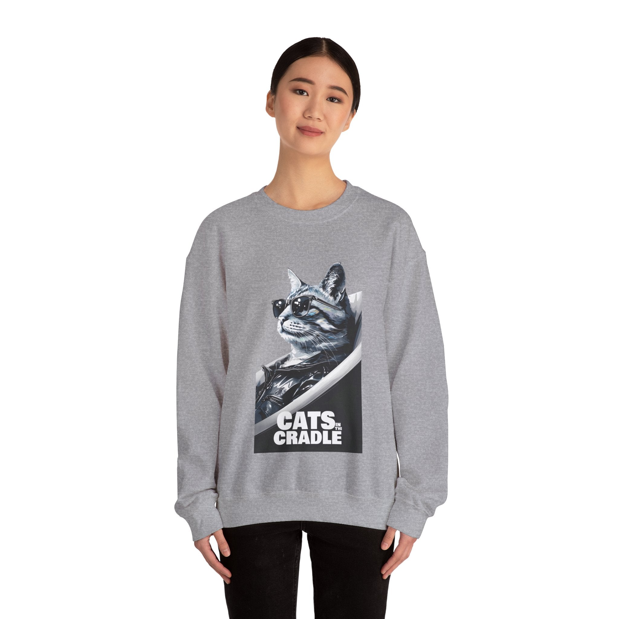 Cats in the Cradle Unisex Sweatshirt, Unisex Pullover Jumper, Cozy Sweatshirt, Gift for Music Lover, Cat