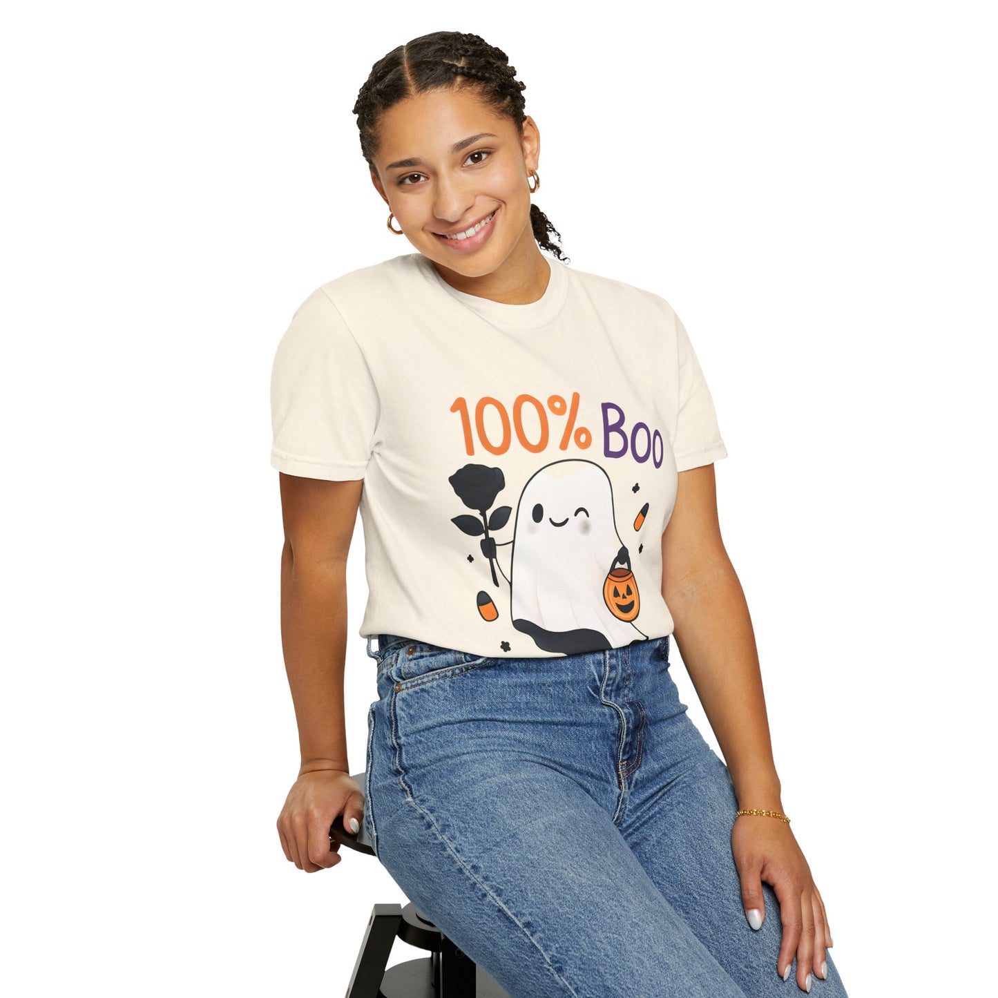 100% Boo Ghost T-Shirt for Halloween, Unisex Tee for Trick or Treating, Spooky Season Apparel, Cute Halloween Outfit, Gifts for [...]