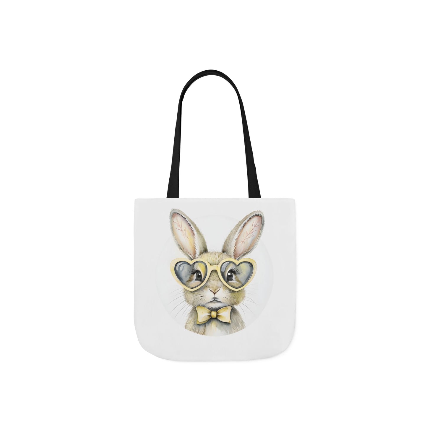 Chic Double Sided Bunny Canvas Tote Bag, Cute Eco-Friendly Shopper, Rabbit Gift, Spring Picnic, Easter Tote, Stylish Animal Art