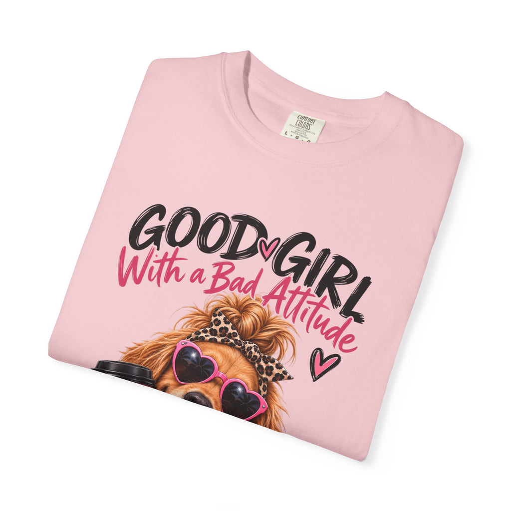 Good Girl With a Bad Attitude - Golden Retriever Graphic Tee