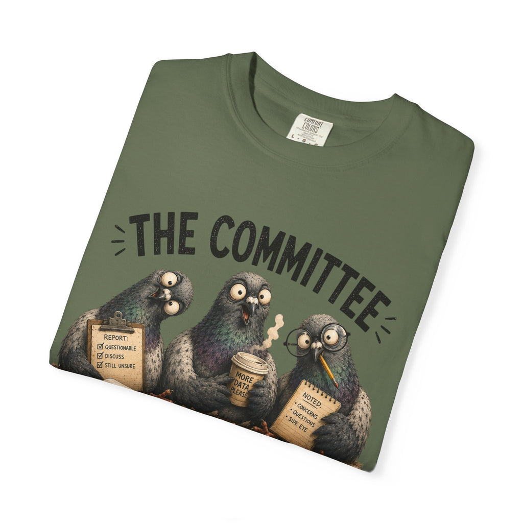 The Committee T-Shirt — Funny Pigeon Reviewers Graphic Tee
