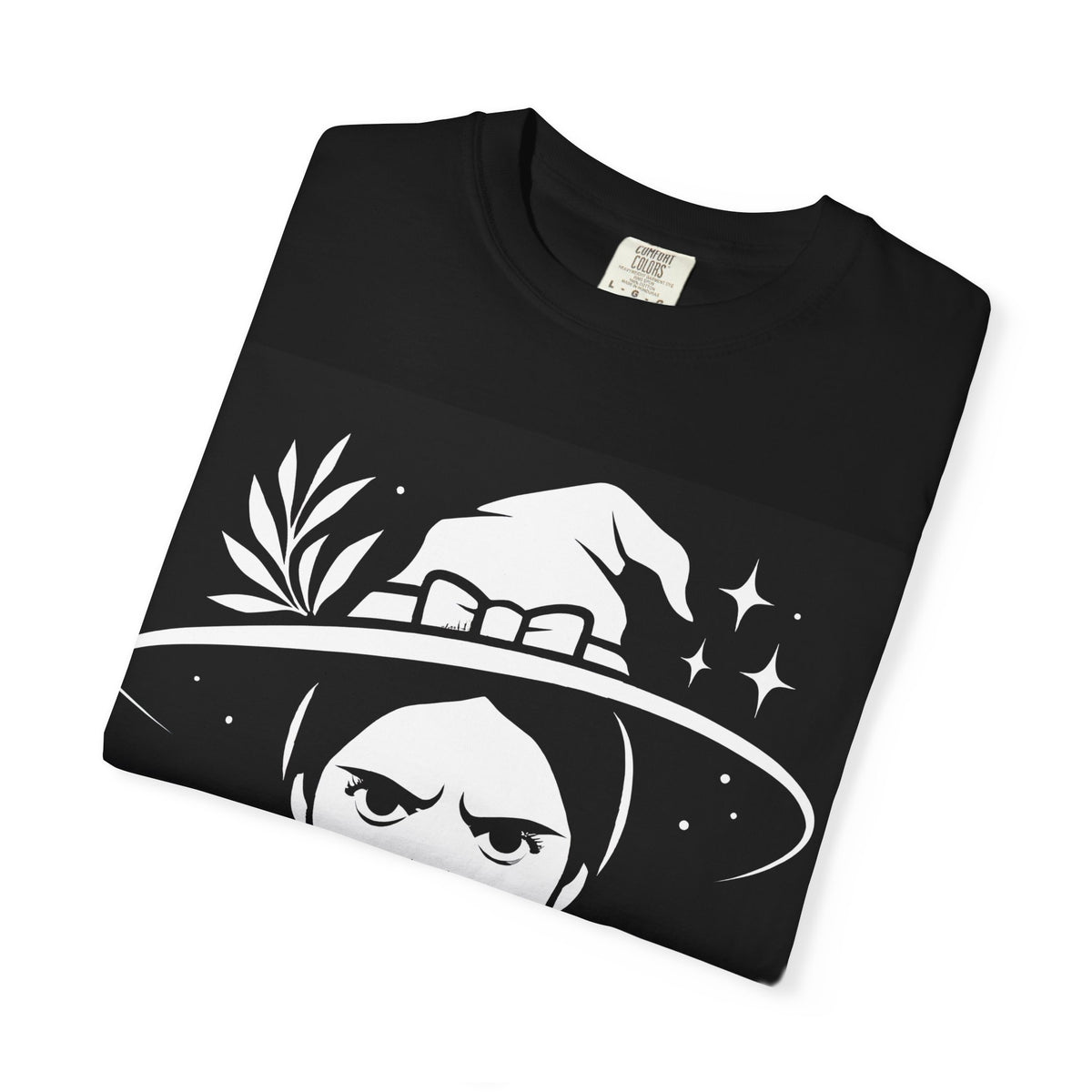 Witch Girl Graphic T-Shirt — Gothic Witch Hat Illustration