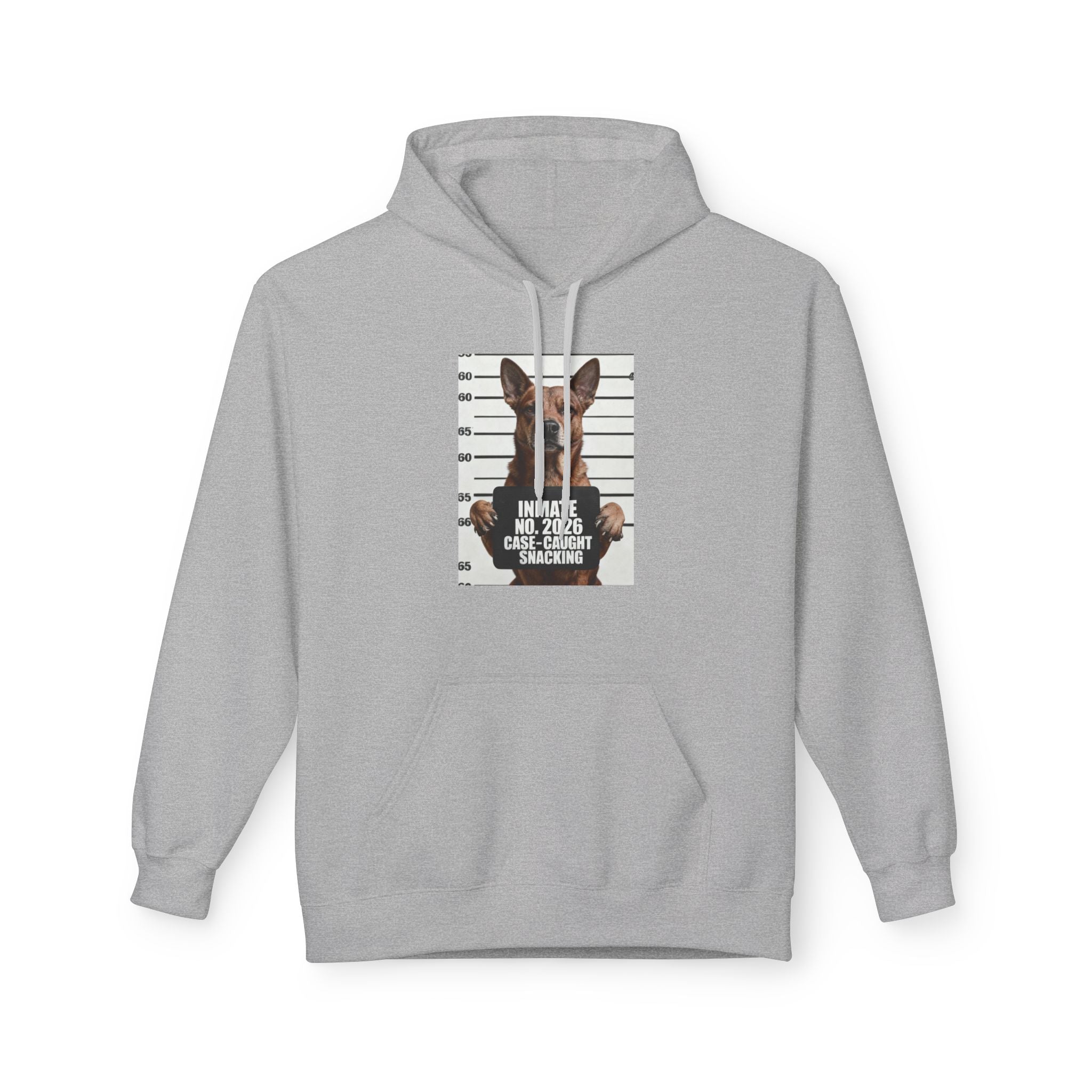 Sport grey pullover hoodie, front graphic and kangaroo pocket