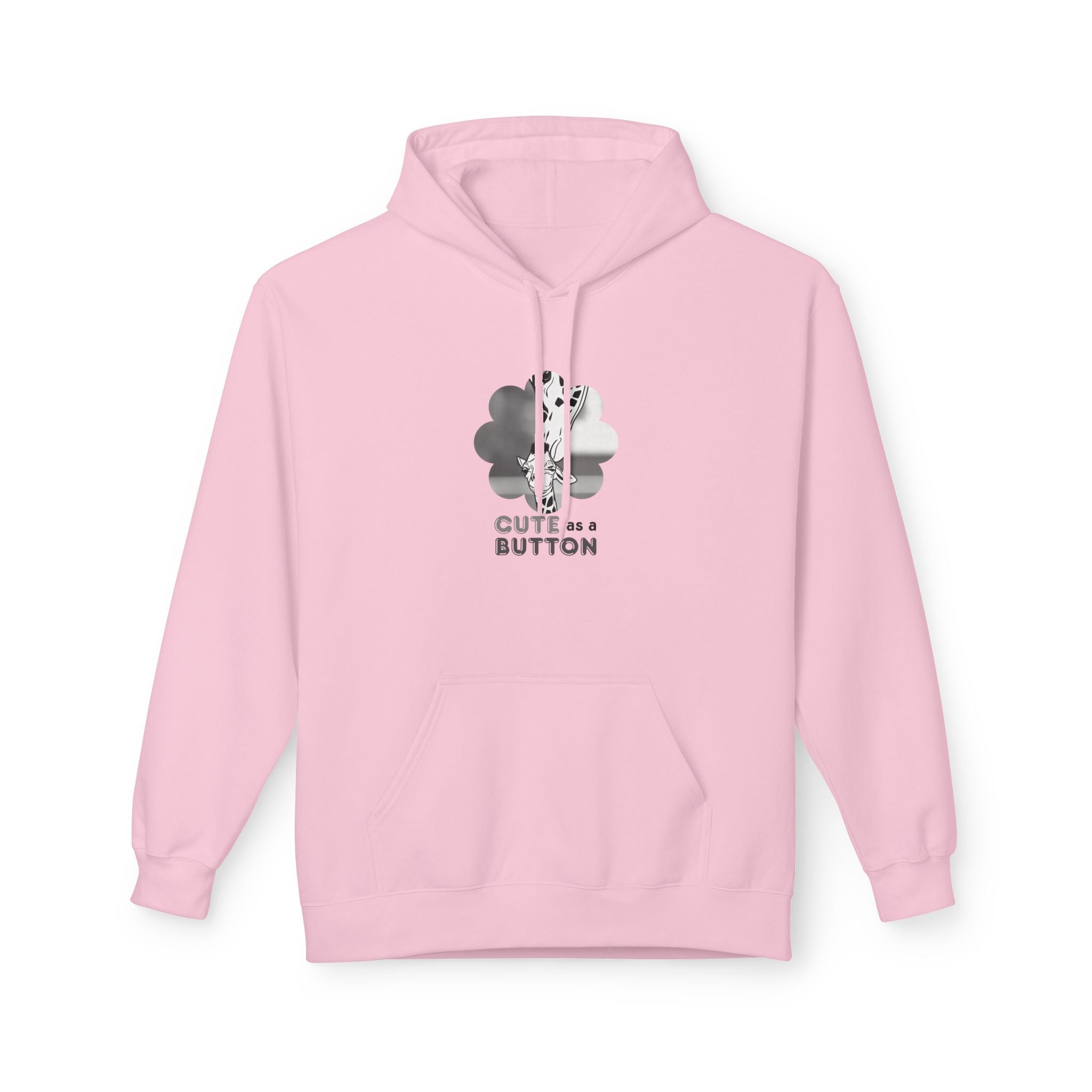 Cute as a Button Giraffe Graphic Hoodie