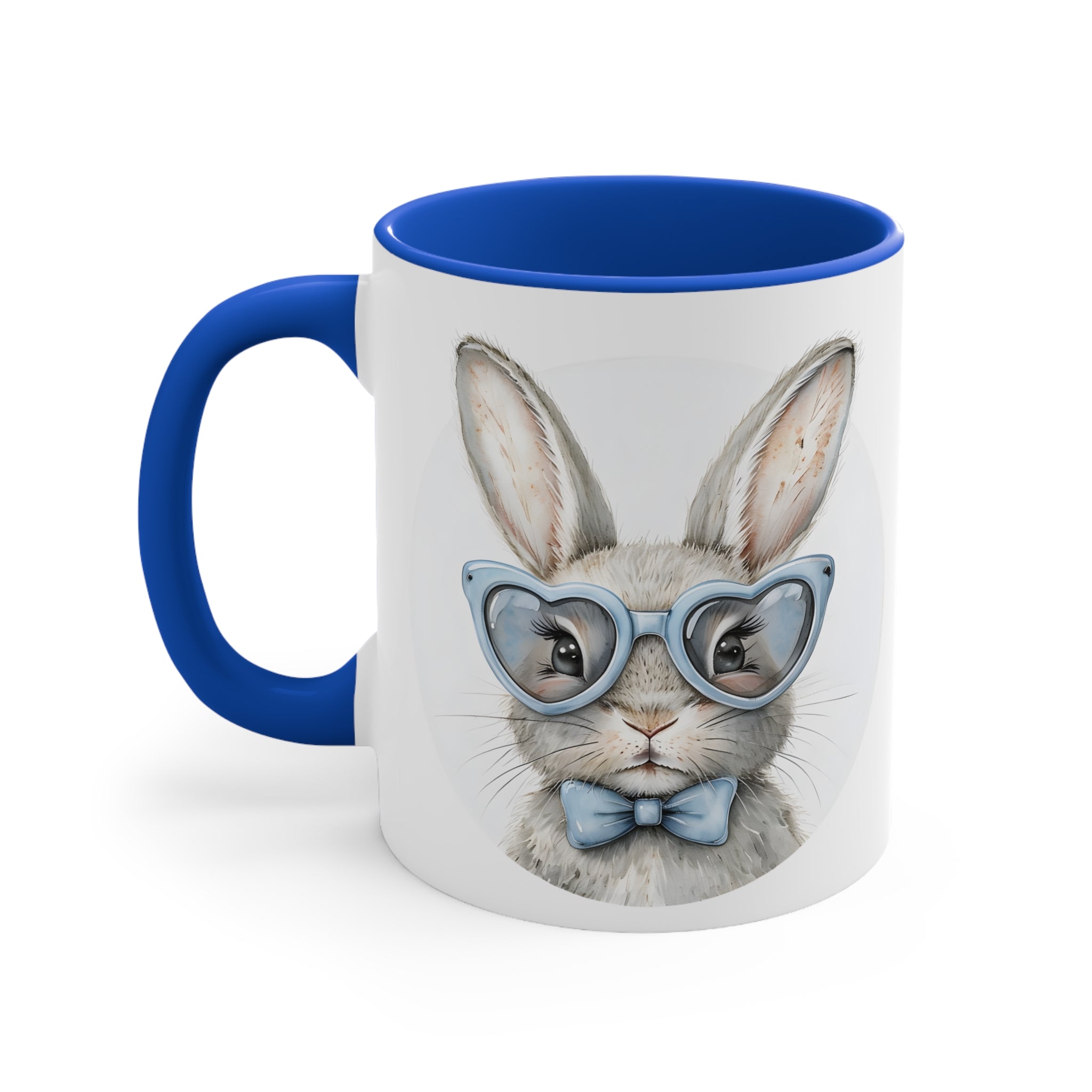 Cool Bunny Mug, Cute Rabbit Coffee Cup, Colorful Accent Mugs for Pet Lovers, Fun Gift for Holidays, Unique Tea Drinking Experience
