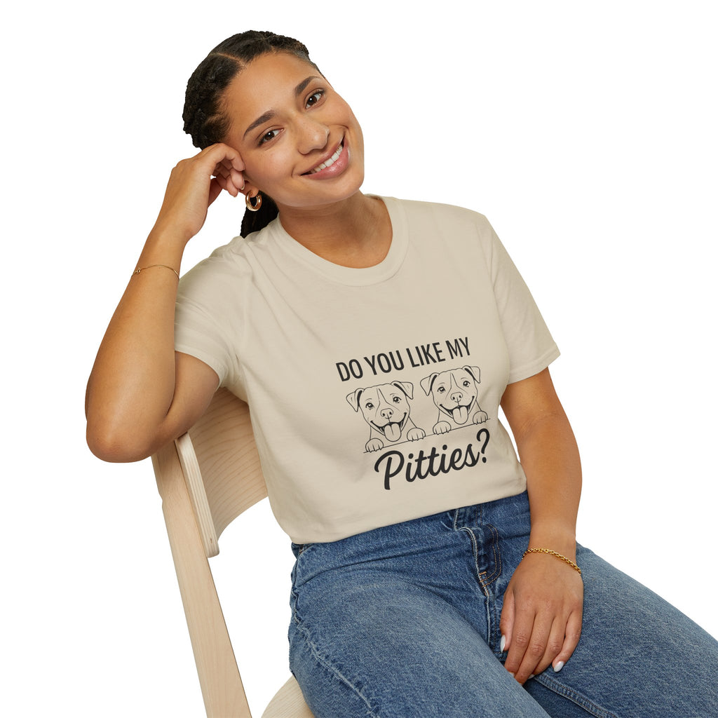 Do You Like My Pitties? Pitbull T-Shirt — Cute Rescue Dog Tee for Pitbull Lovers