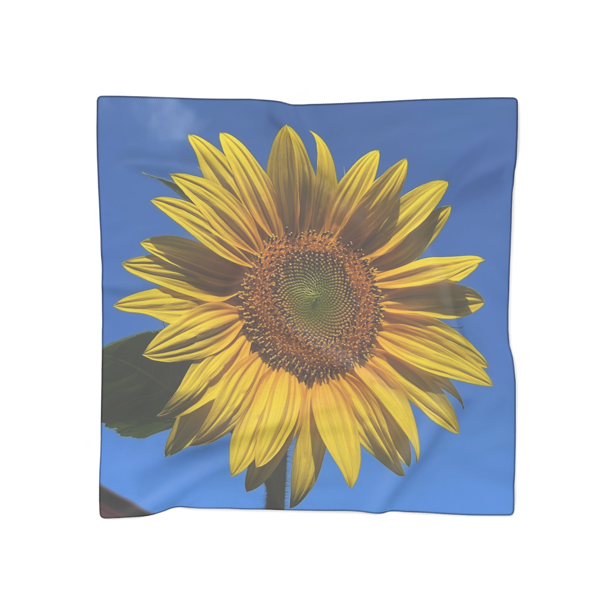 Sunflower Poly Scarf — Lightweight Silk-Look Fashion Scarf