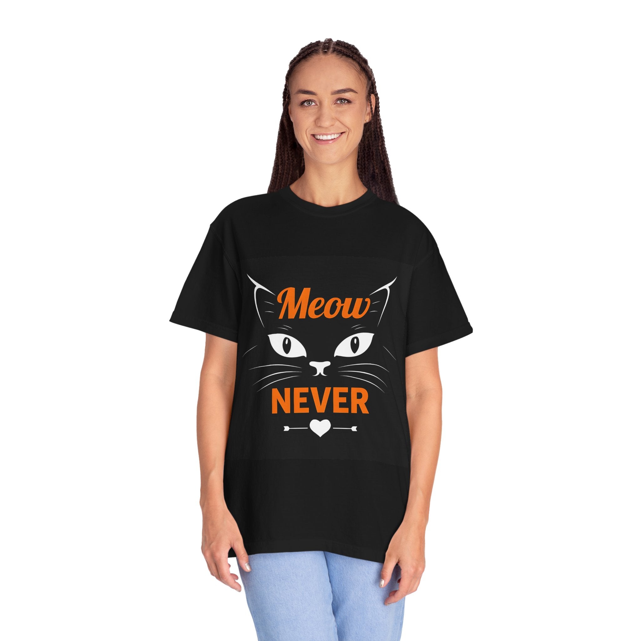 Cat Lover's Unisex T-Shirt - 'Meow Never' Graphic Tee, Pet Owner Gift, Cat Mom Apparel, Fun Animal T-Shirt
