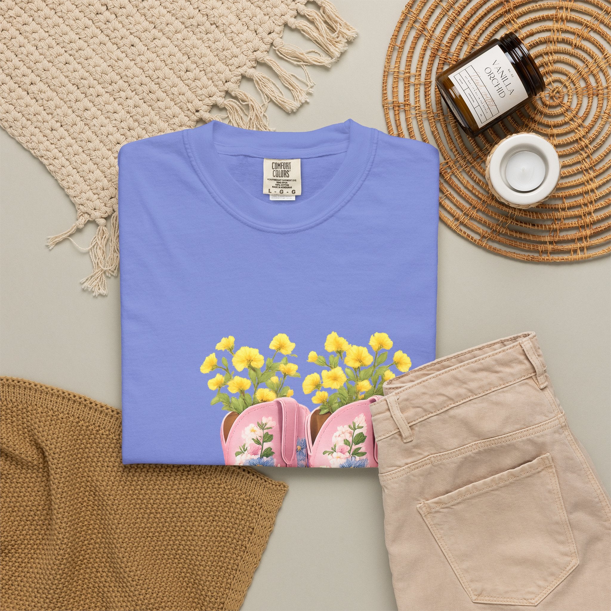 Walk A Mile Smiling T-Shirt – Cowboy Boot Graphic Tee