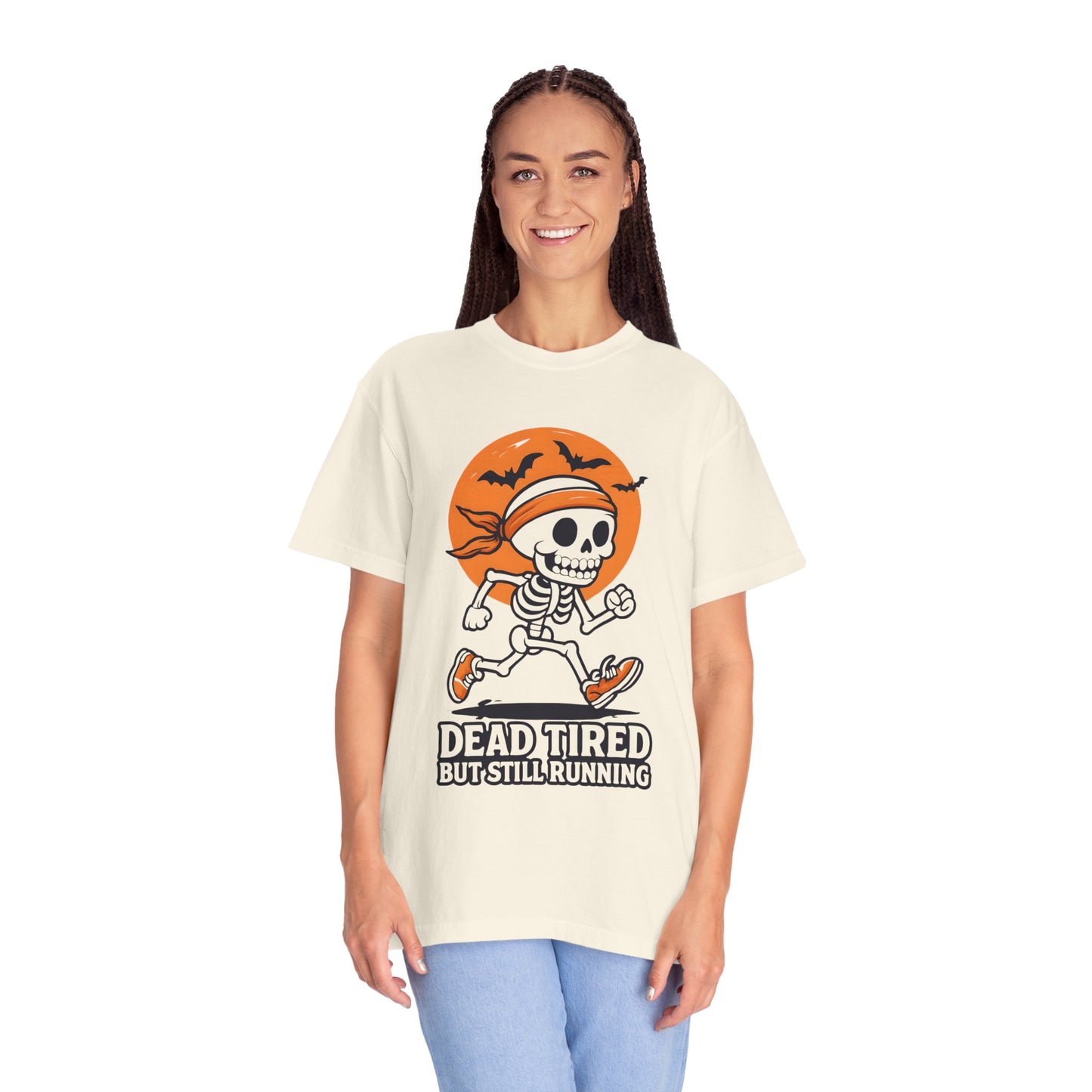 Funny Halloween T-shirt -  Dead Tired But Still Running T-Shirt