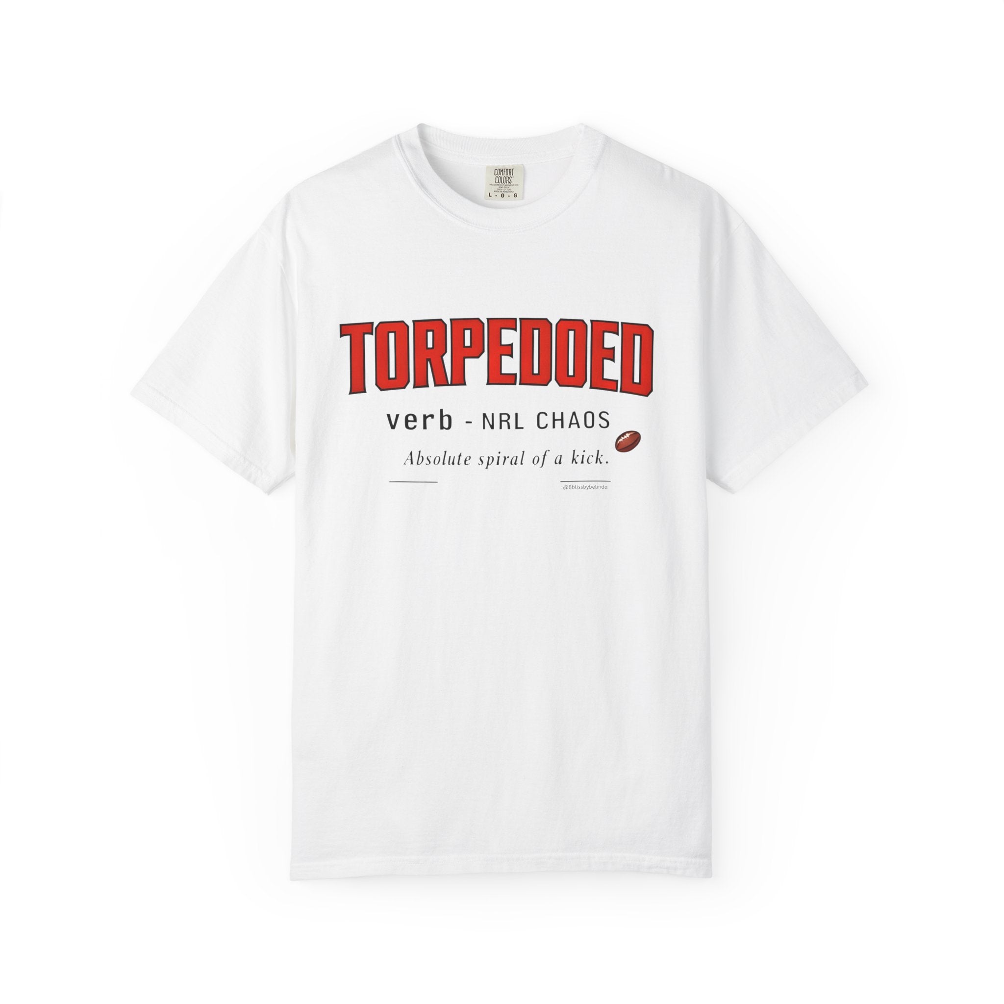 Torpedoed Graphic T-Shirt — 'Torpedoed' Sports Humour Tee with Definition Print