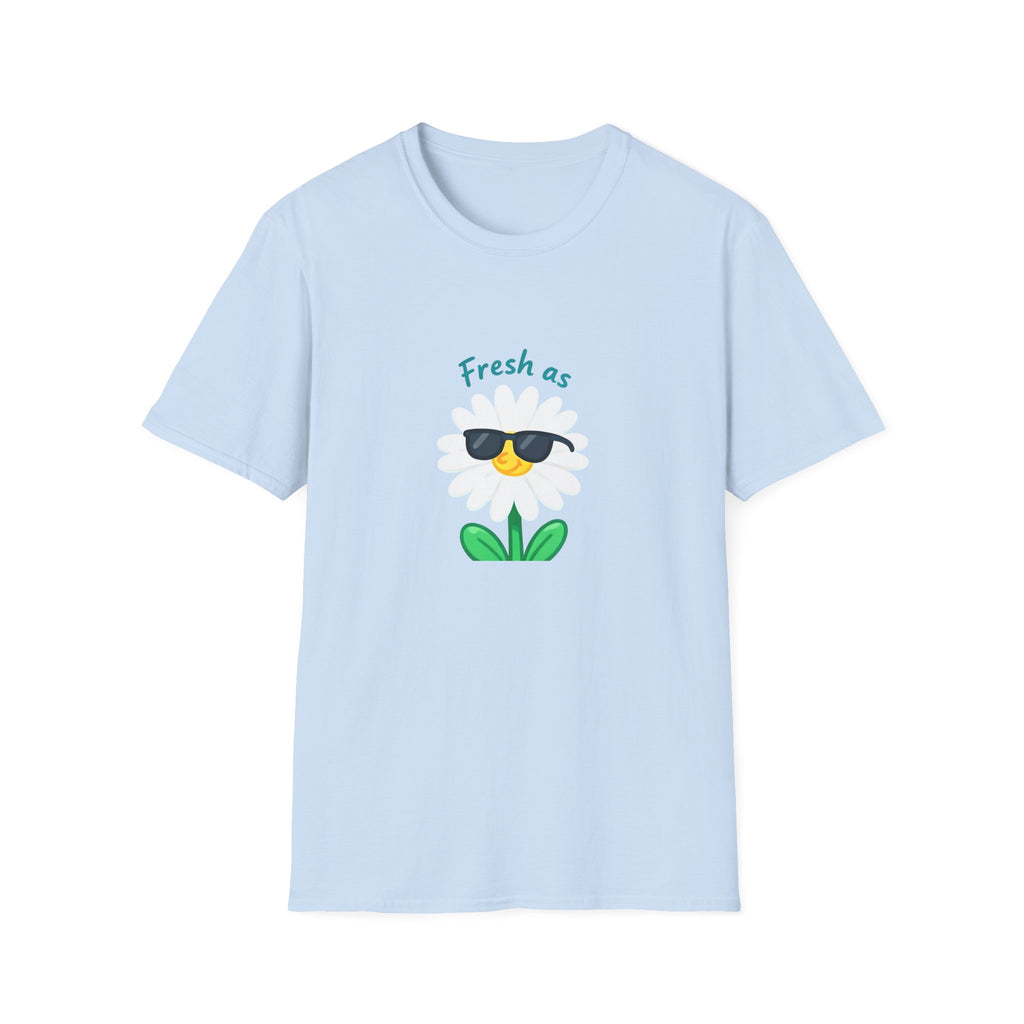 Fresh as a Daisy Unisex Softstyle T-Shirt, Floral Tee, Comfort Wear, Gift for Friends