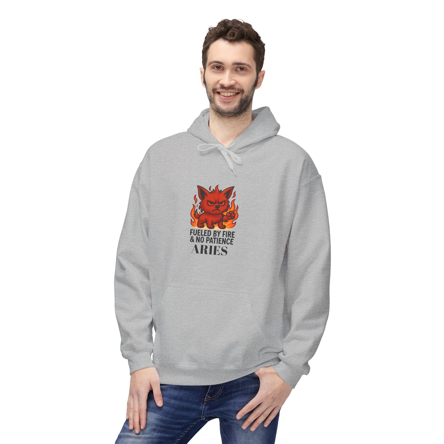 Aries Dog Fire Element Hoodie - Cozy Unisex Sweatshirt, Horoscope Gift, Astrology Apparel, Birthday Surprise, Zodiac Fashion