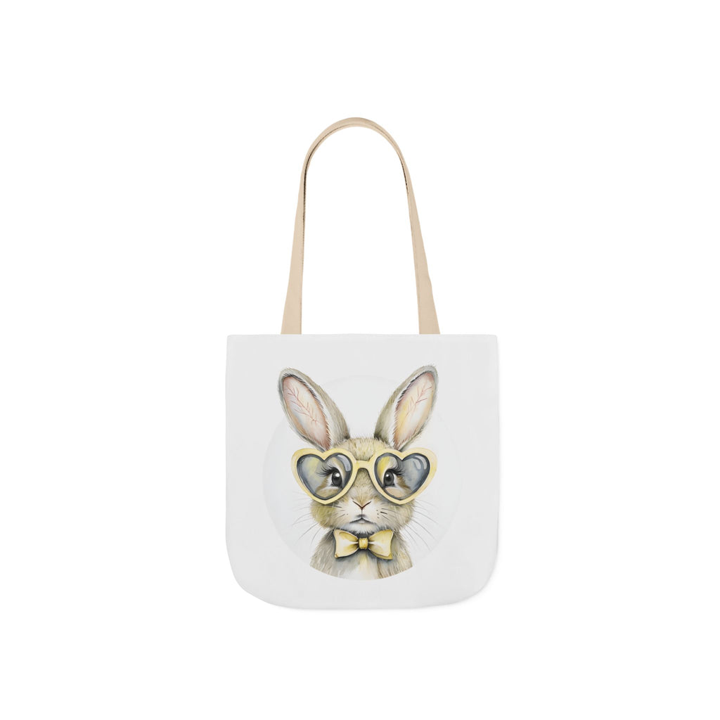 Cute Double Sided Bunny Canvas Tote Bag, Cute Eco-Friendly Shopper, Rabbit Gift, Spring Picnic, Easter Tote, Stylish Animal Art