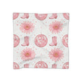 Delicate  Daisies, Cowboy Hats & Boots Silk-Look Scarf — Western Print Poly Scarf