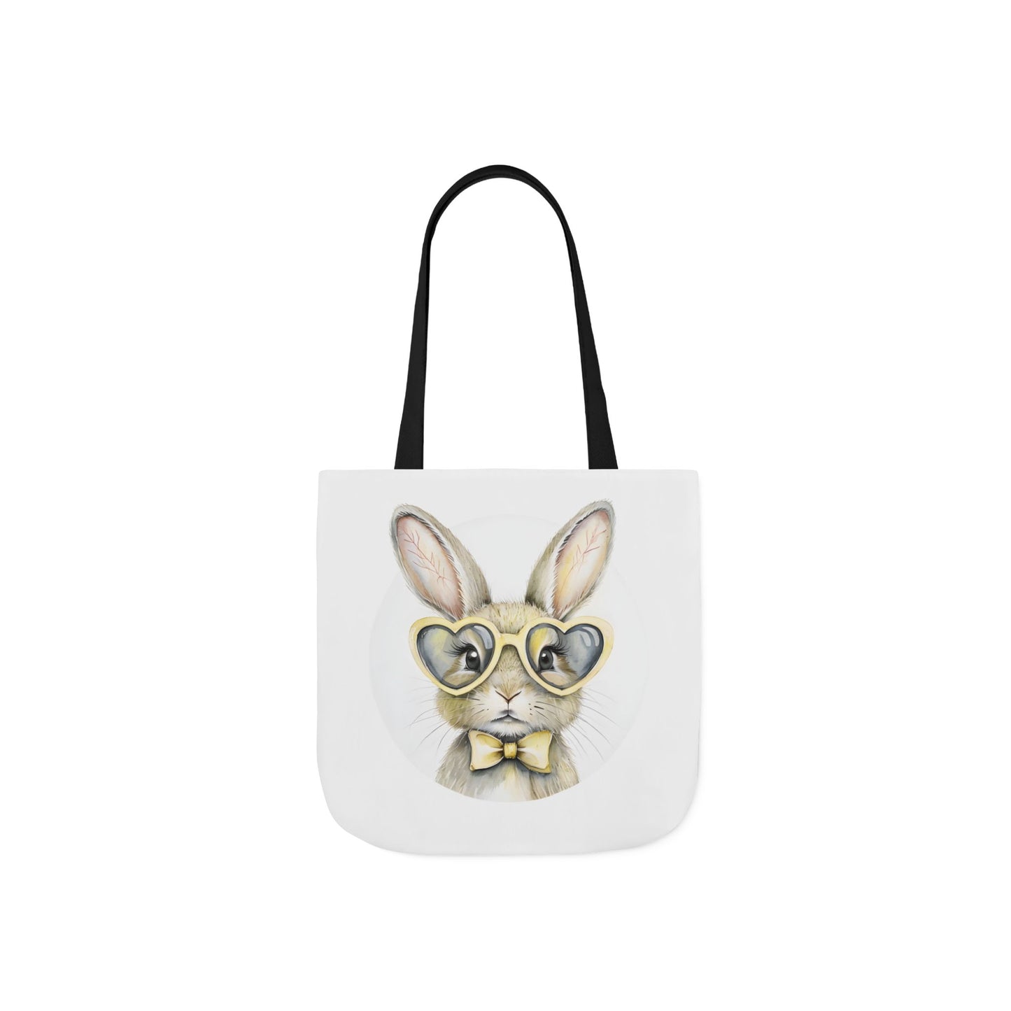 Chic Double Sided Bunny Canvas Tote Bag, Cute Eco-Friendly Shopper, Rabbit Gift, Spring Picnic, Easter Tote, Stylish Animal Art
