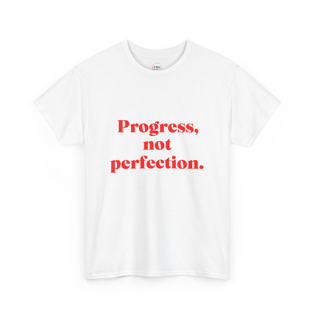 Progress, Not Perfection Unisex Cotton Tee, Motivational Shirt, Casual Wear, Gift for Friends, Everyday Comfort, Inspiring T-Shirt, Positive