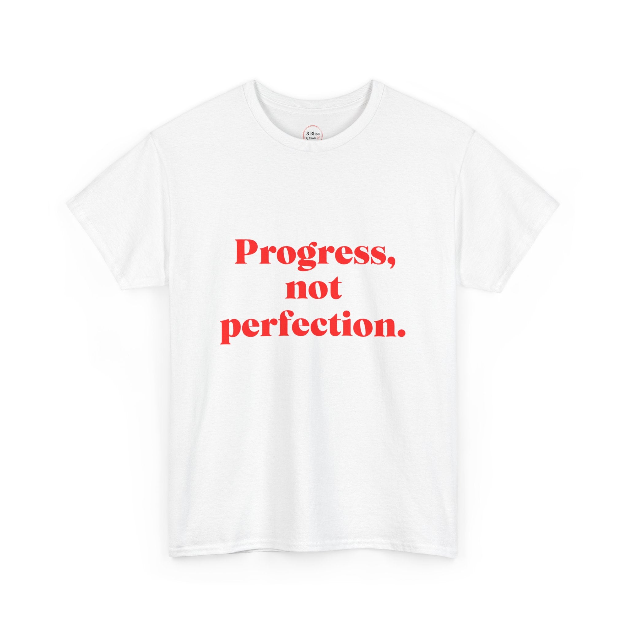 Progress, Not Perfection Unisex Cotton Tee, Motivational Shirt, Casual Wear, Gift for Friends, Everyday Comfort, Inspiring T-Shirt, Positive
